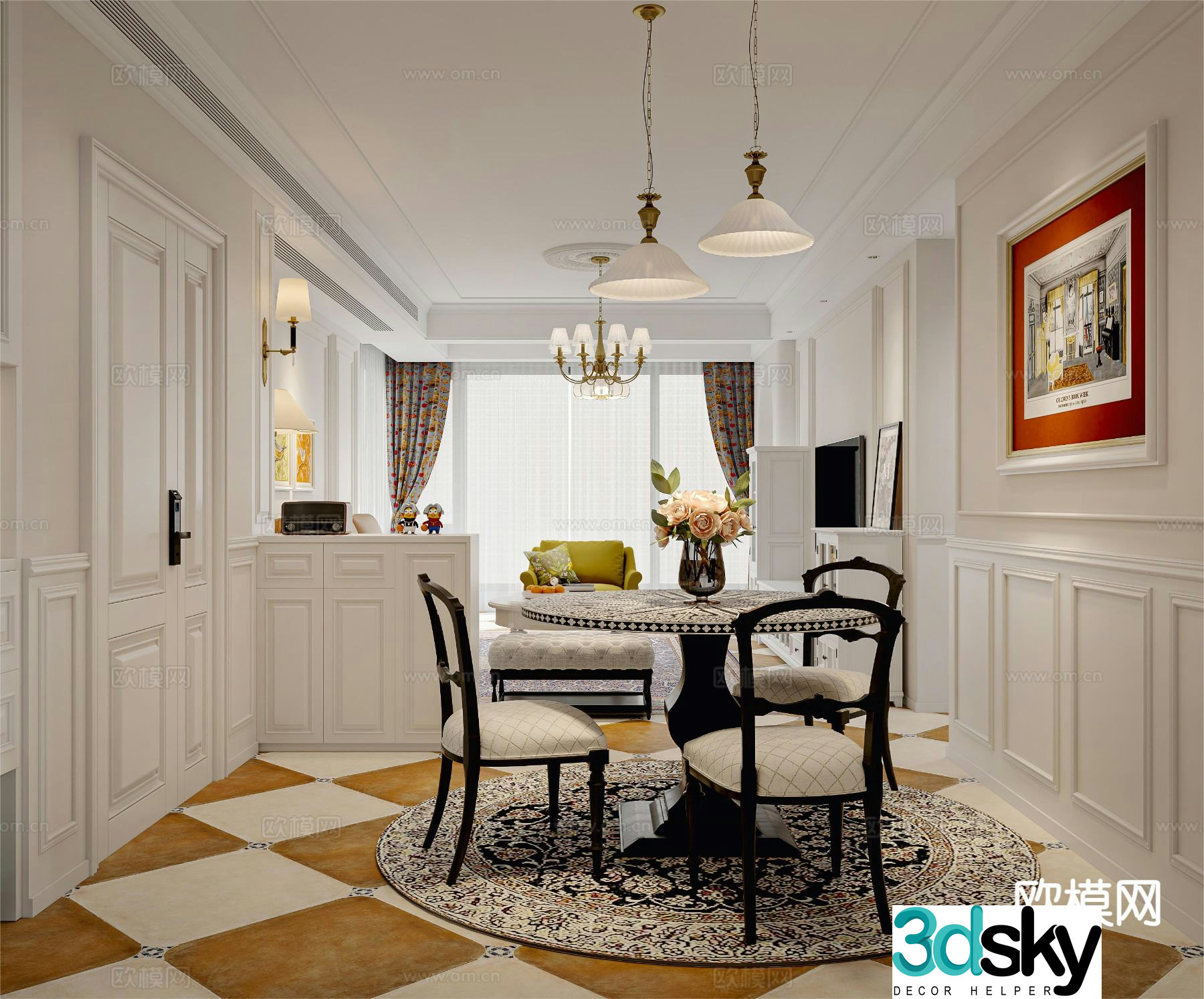 French restaurant 3d model