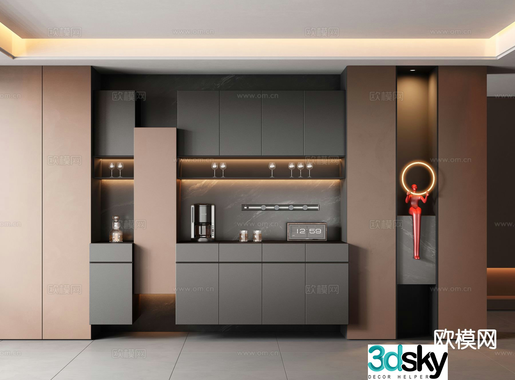 Italian sideboard 3d model