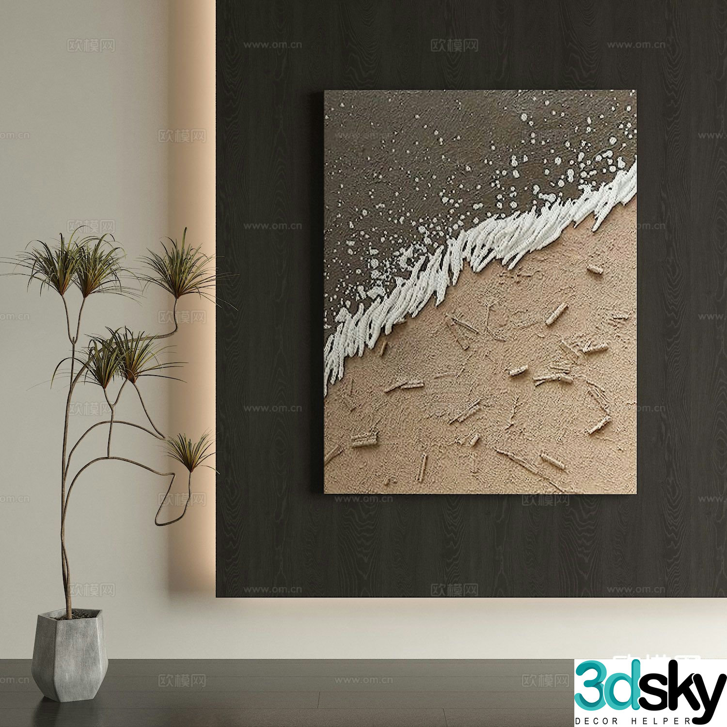 Medieval style art painting texture painting decorative painting 3d model