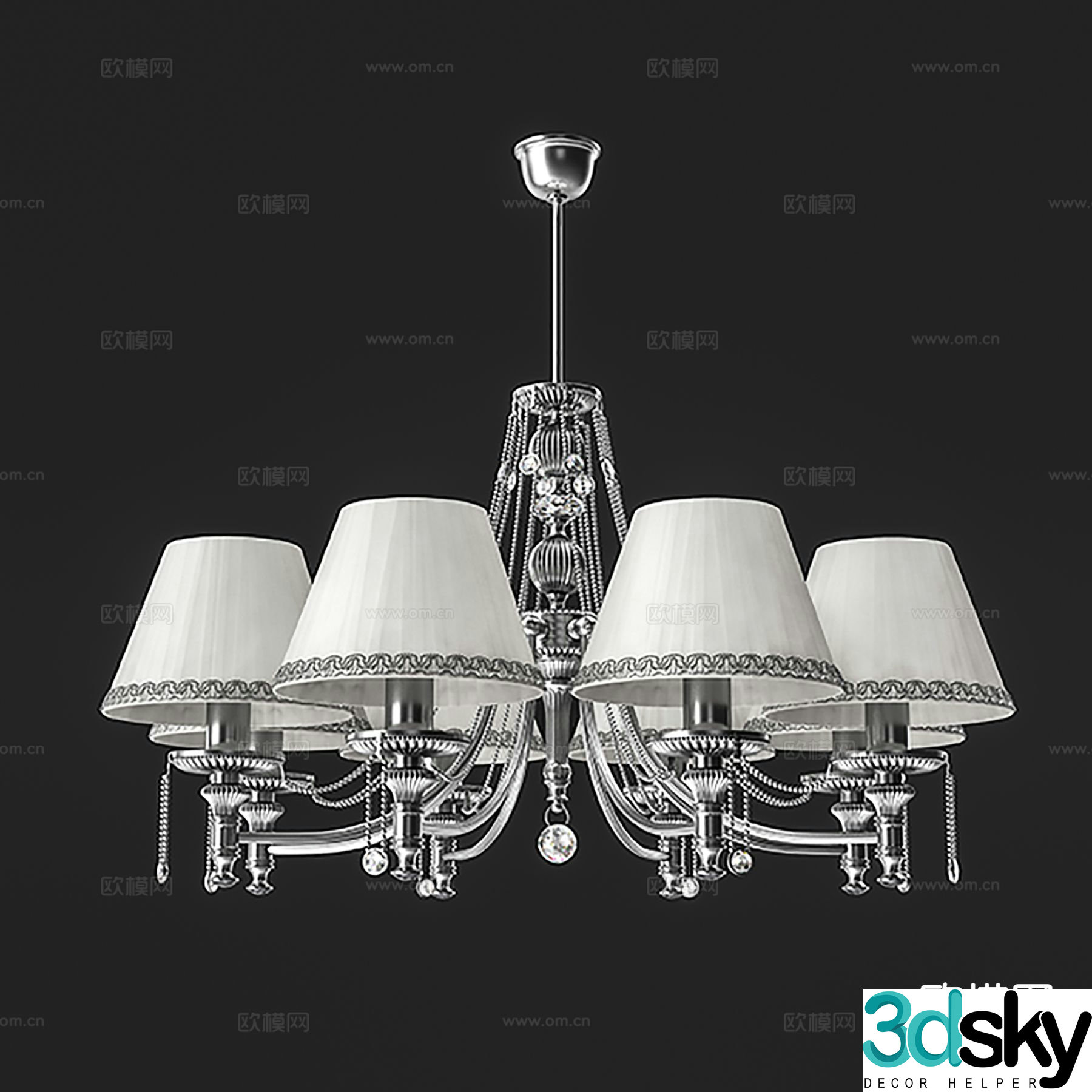 Modern chandelier 3d model