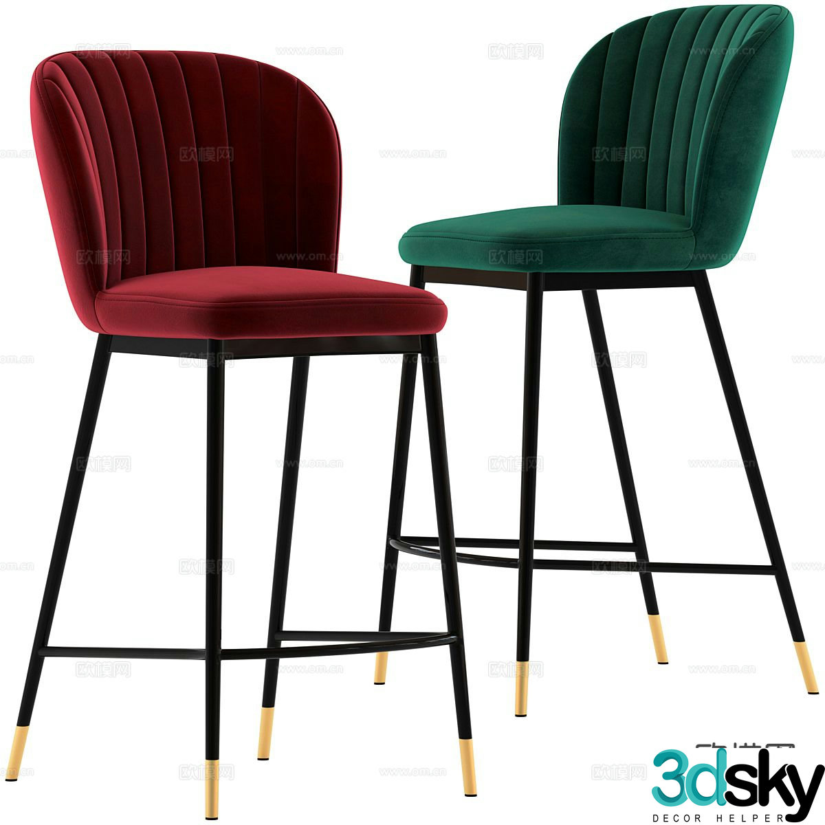 Italian bar stool bar stool high stool 3d model
