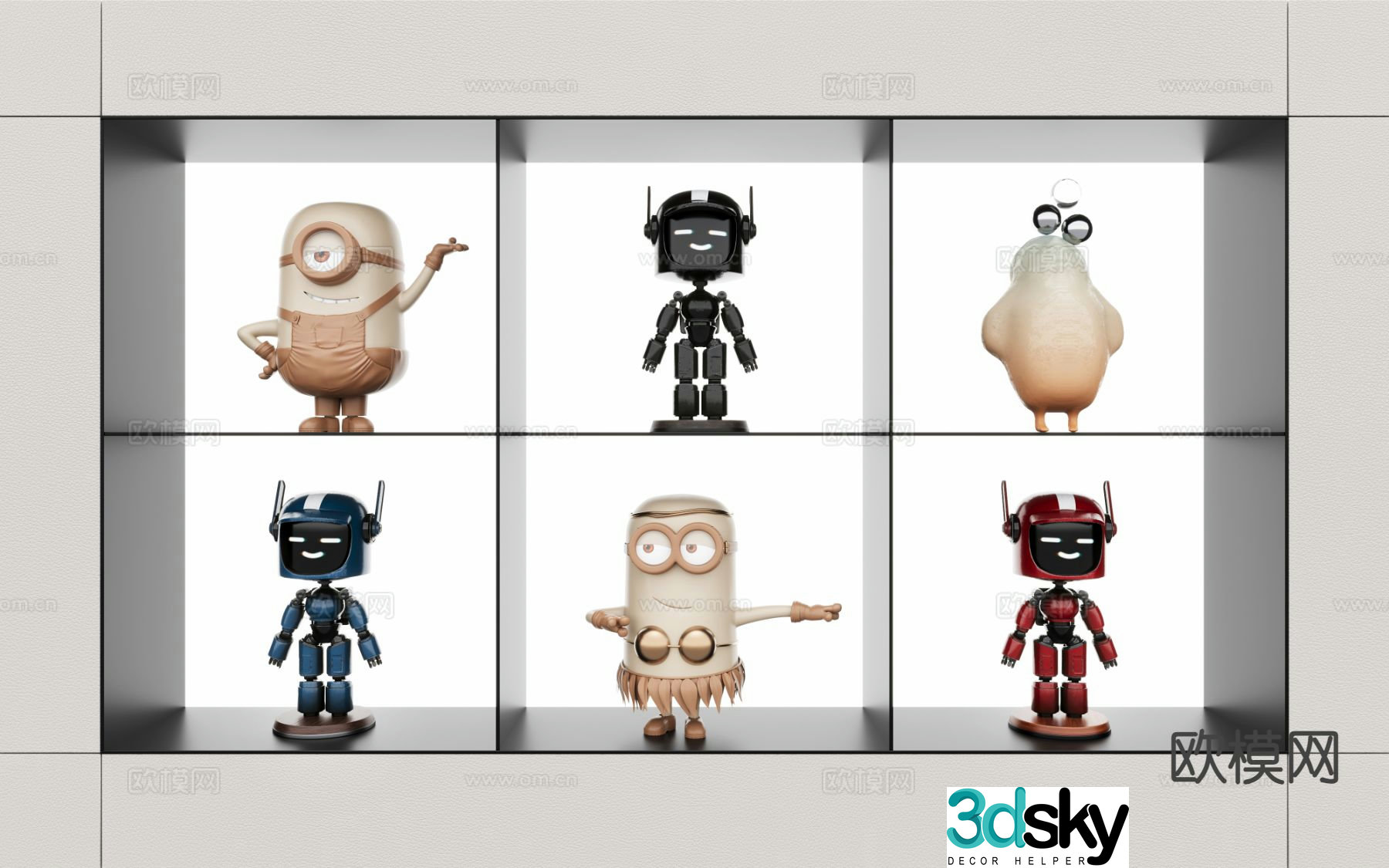 Minion trendy robot doll 3D model