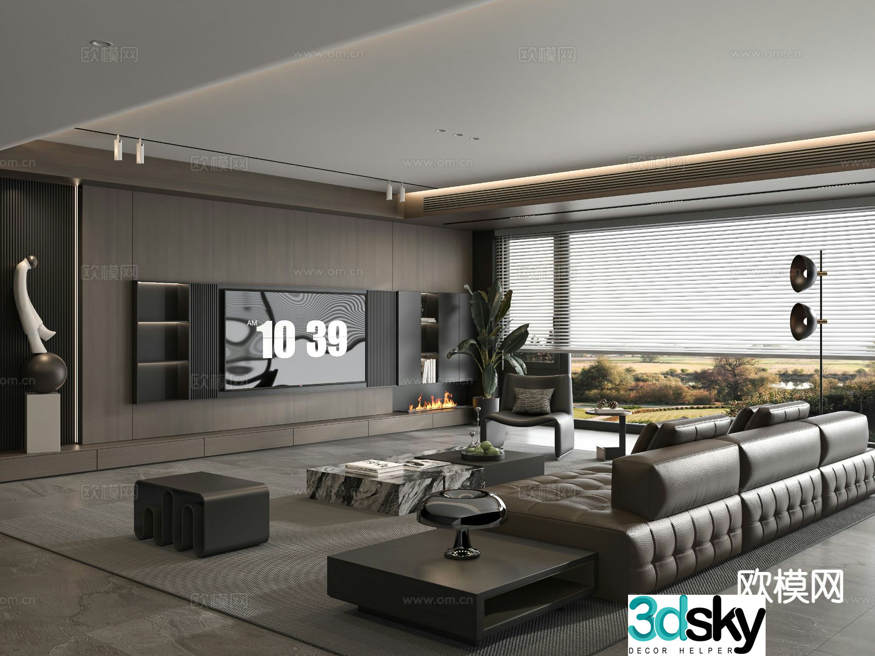 Italian living room 3d model
