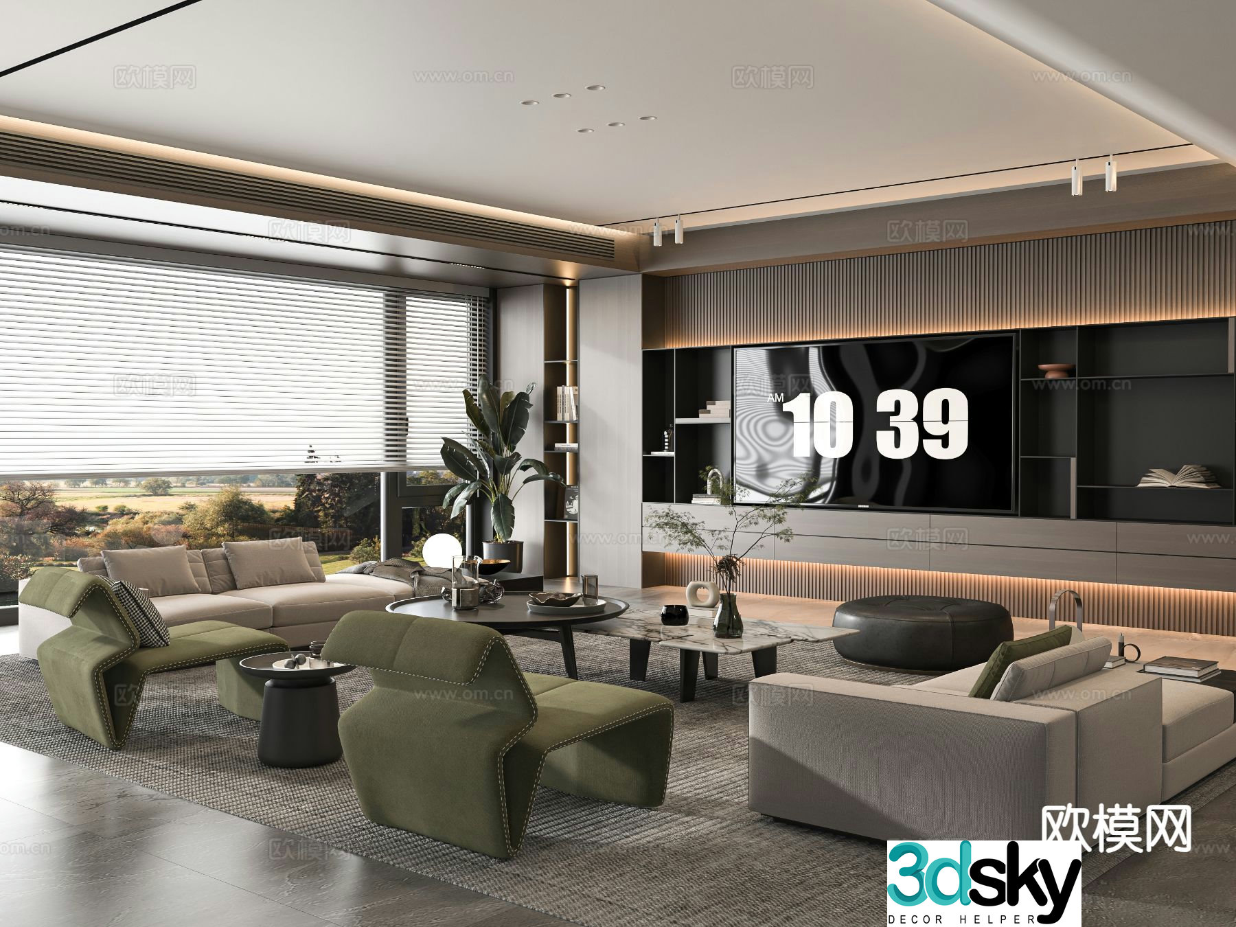 Italian living room 3d model