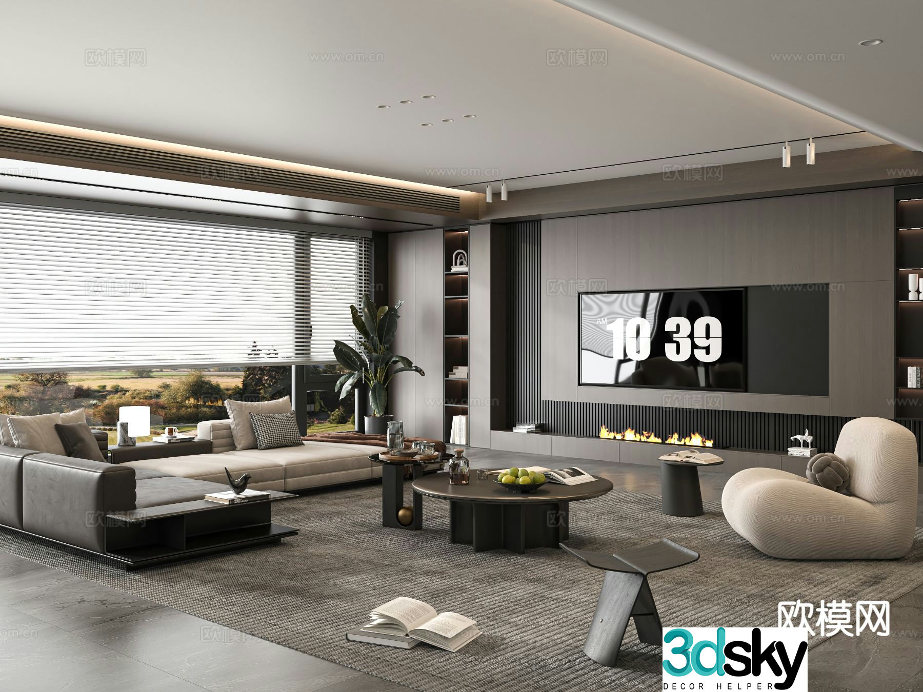 Italian living room 3d model