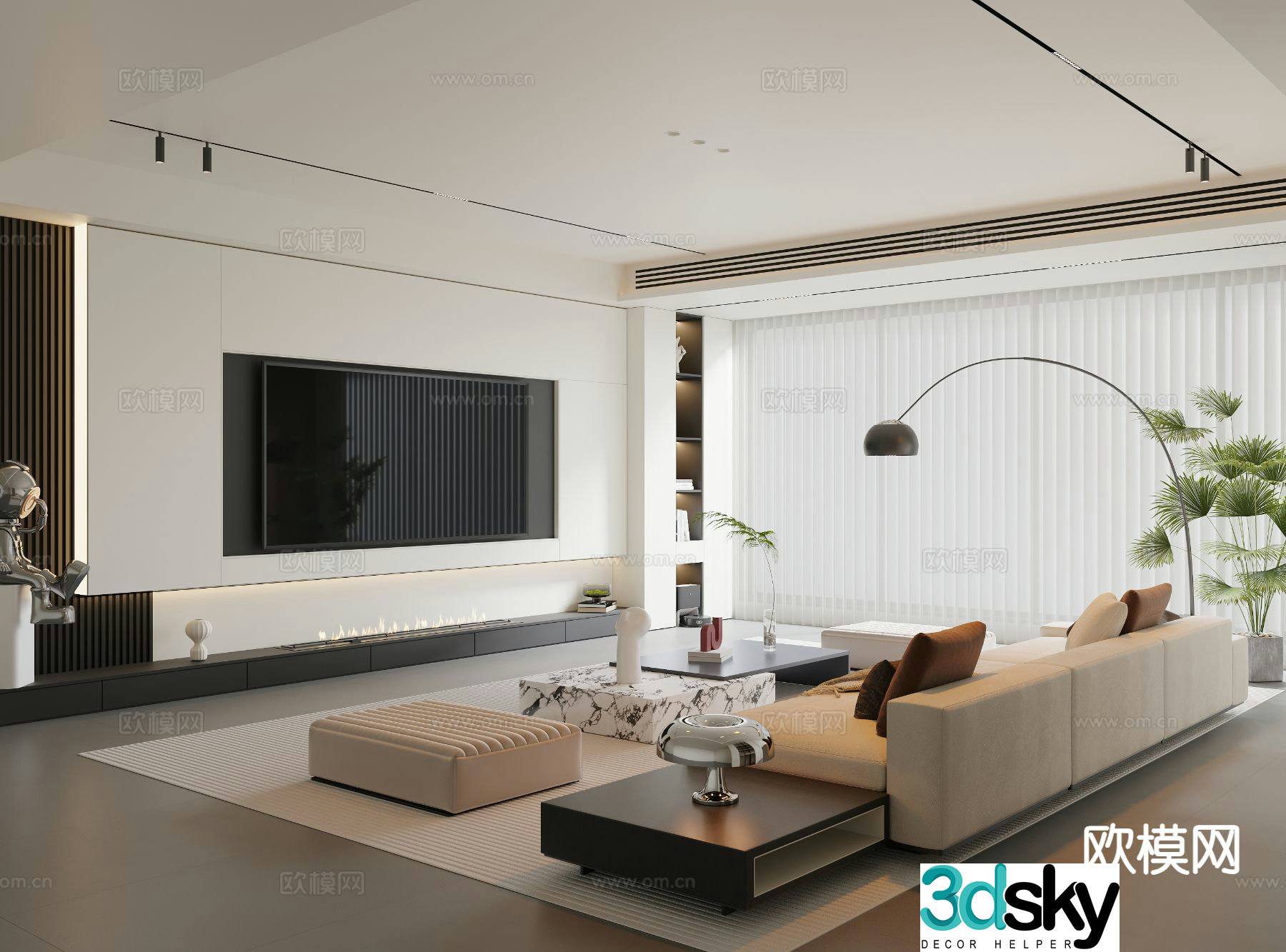 Italian living room 3d model