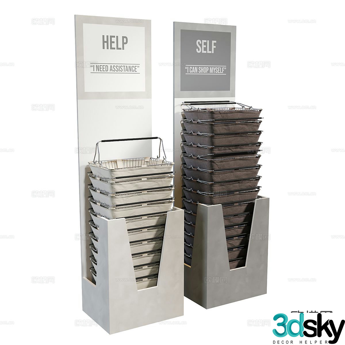 Modern shopping basket shopping basket 3d model