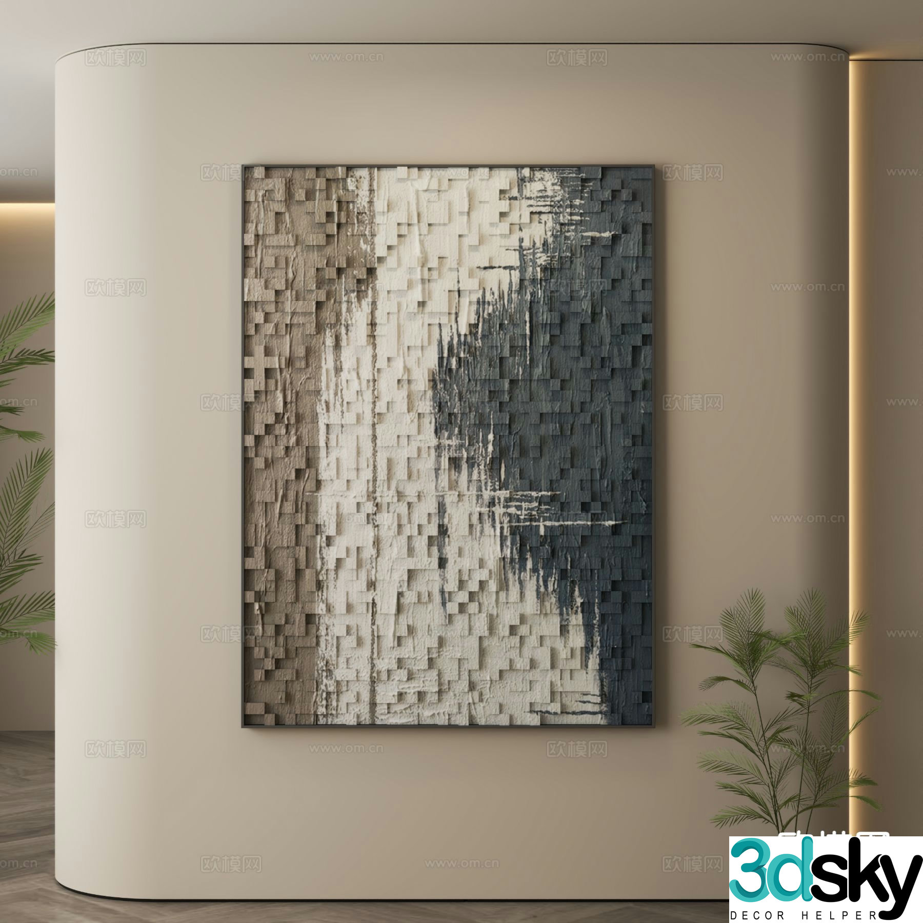 Three-dimensional painting decorative painting hanging painting 3D model