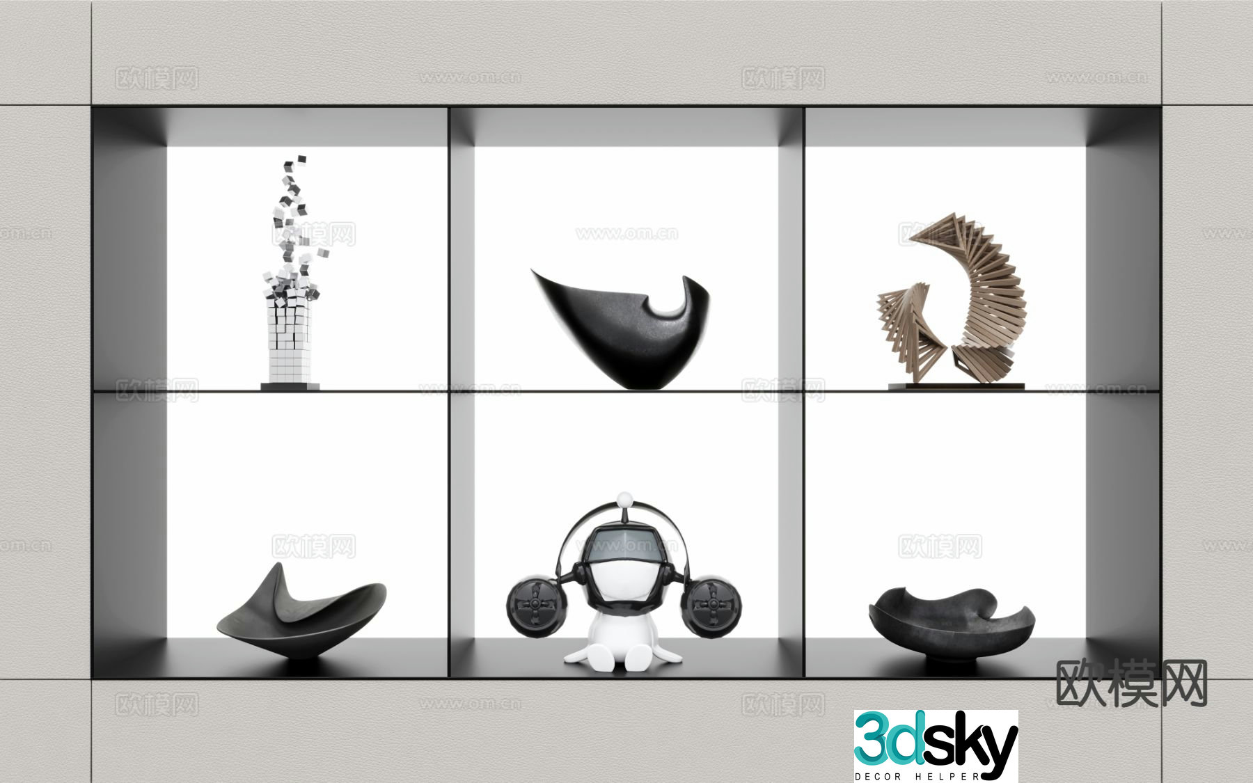 Abstract sculpture art ornament 3d model