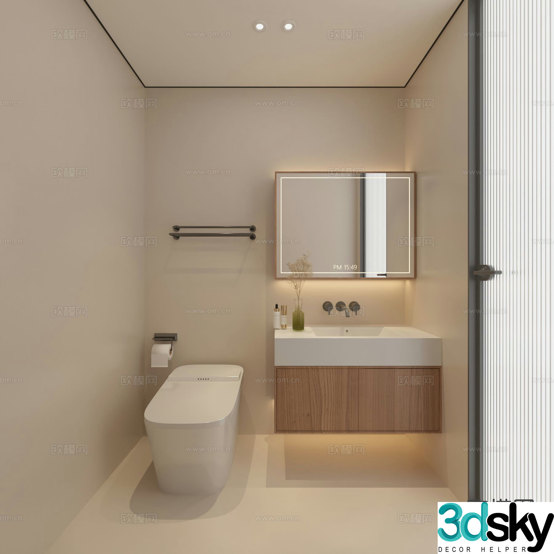 wabi-sabi bathroom bathroom 3d model