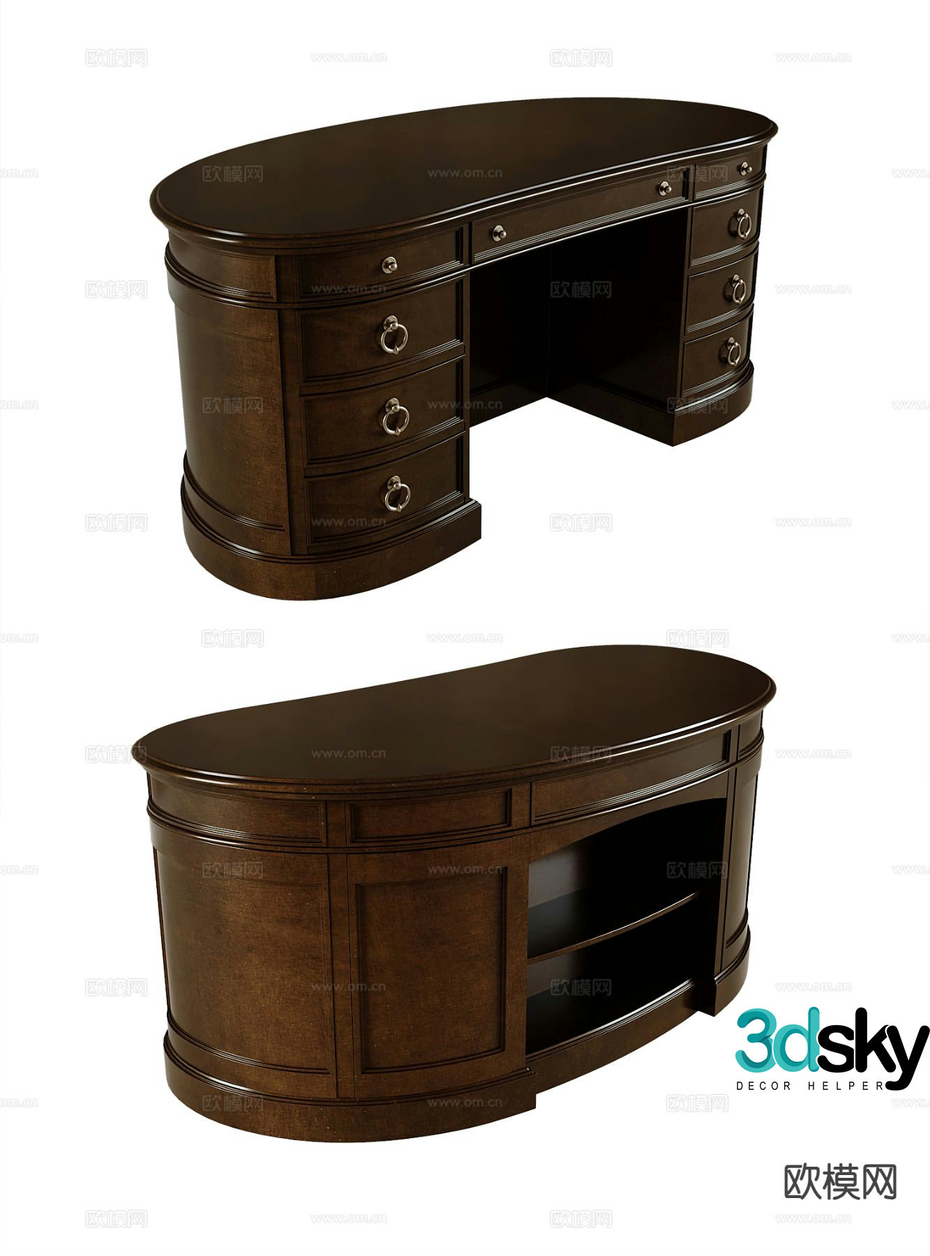 American desk 3d model