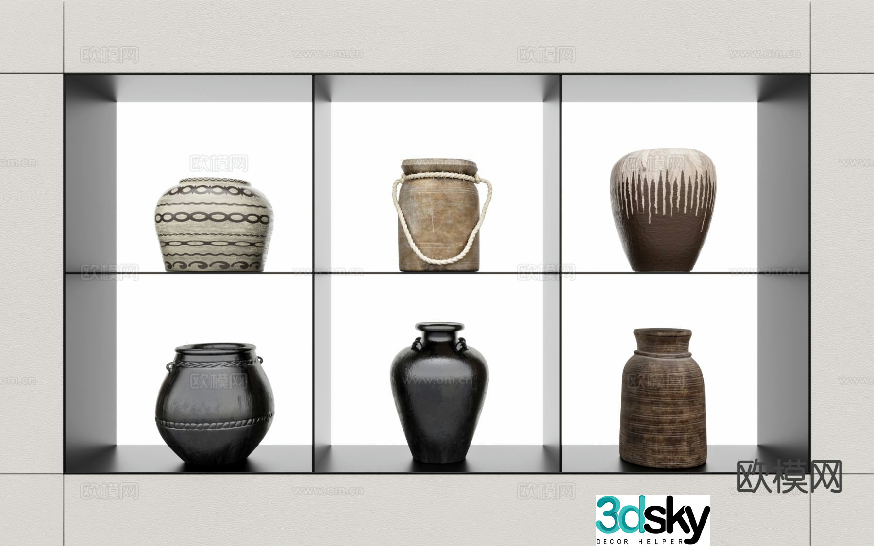 Ceramic pottery pottery vase vessel 3d model