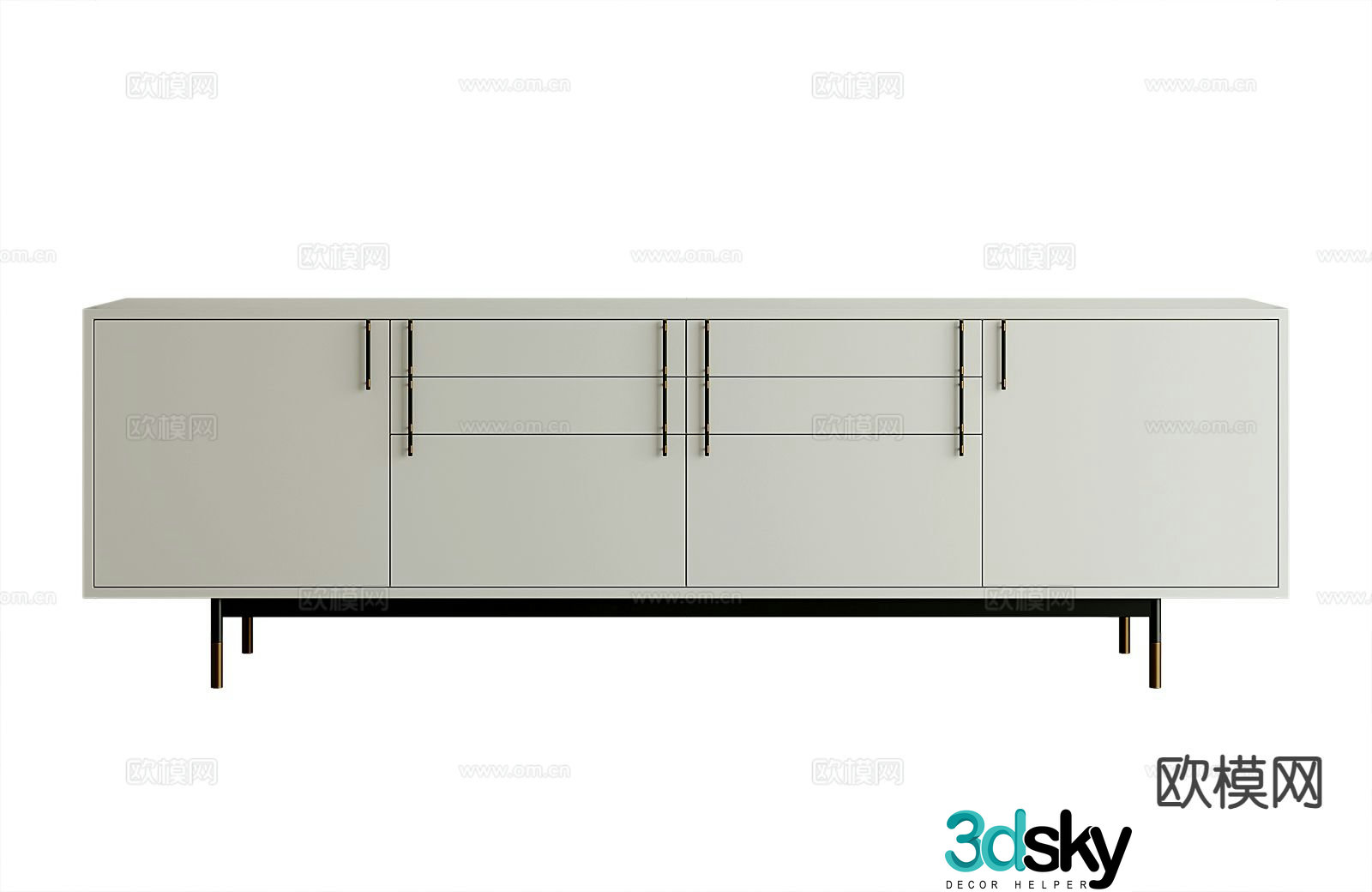 Modern side cabinet entrance cabinet 3d model