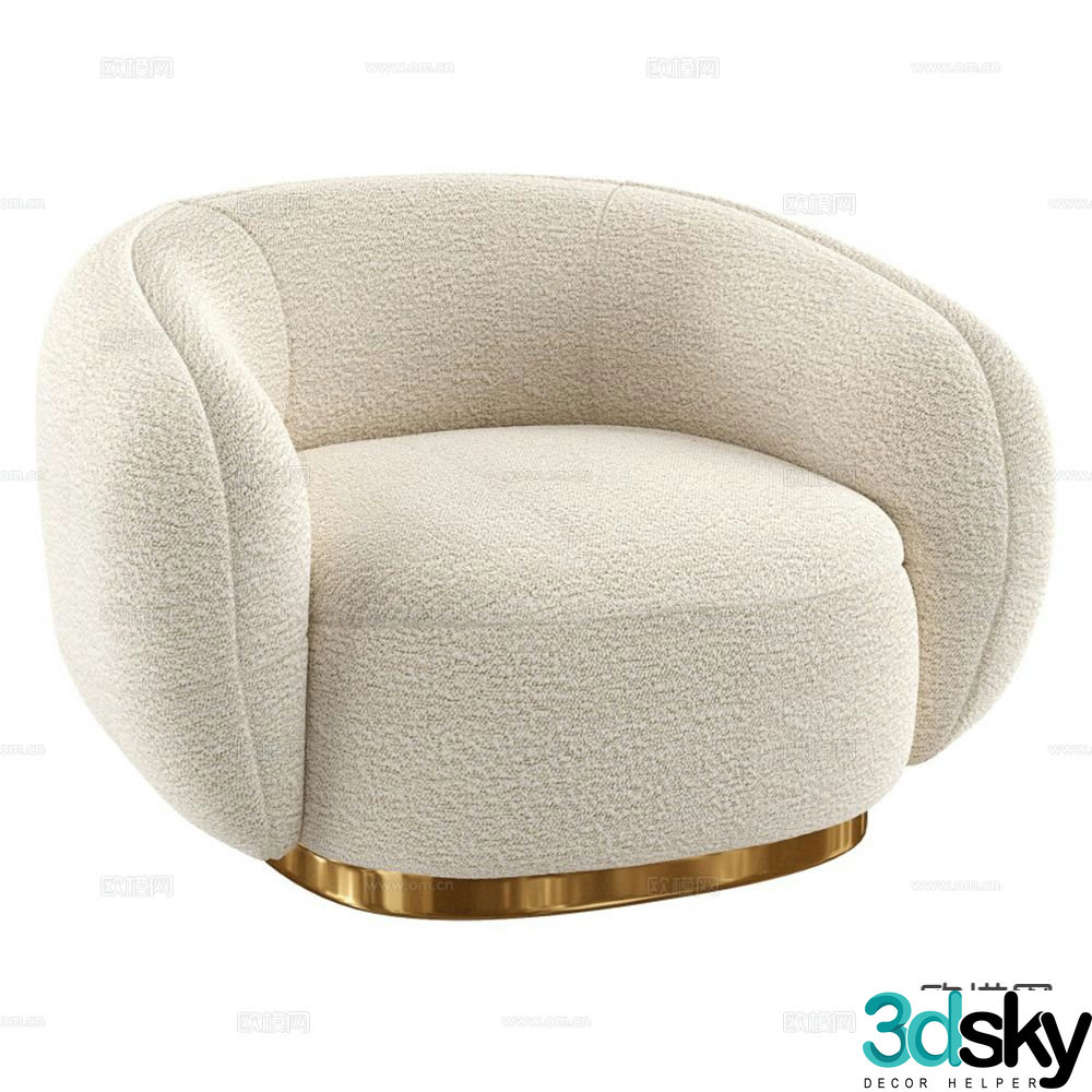 Siena single sofa 3d model