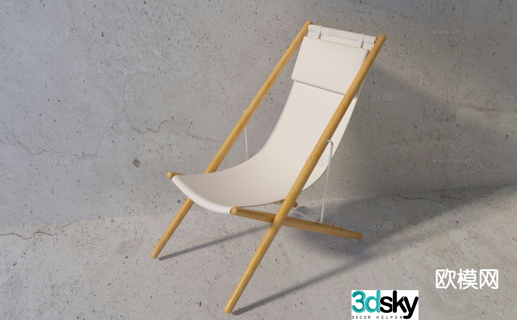 wabi-sabi chair leisure chair camping chair 3d model