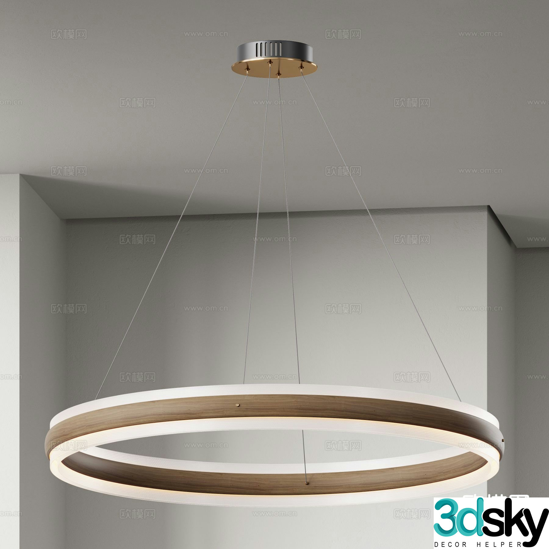 Creative chandelier ring chandelier 3d model