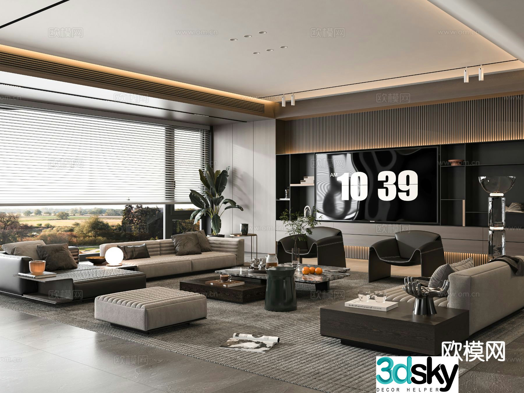 Italian living room 3d model