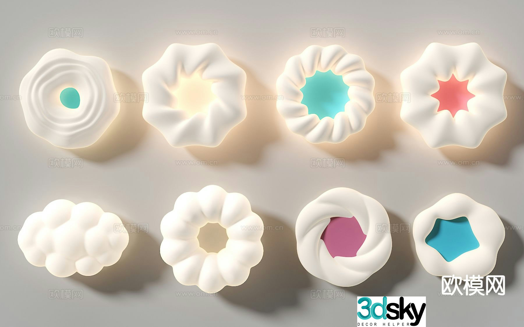 Living room ceiling lamp cloud ceiling lamp 3d model