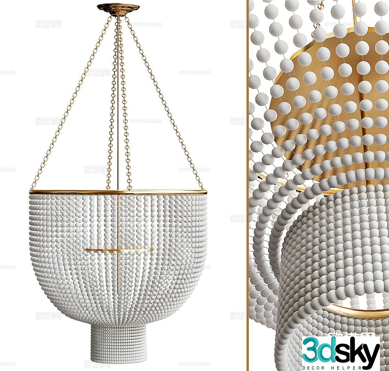 French chandelier hall chandelier 3d model