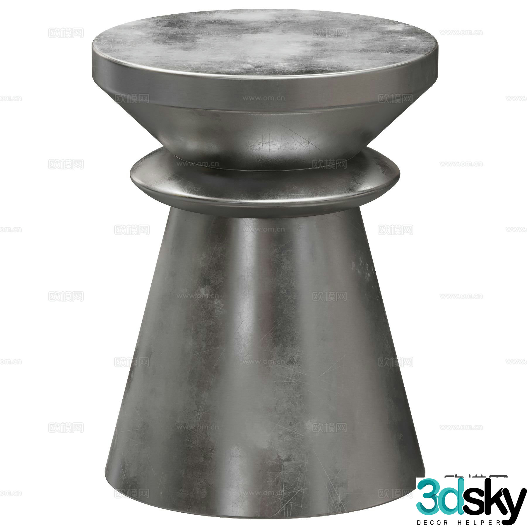 Modern corner table side table round table table table 3D model