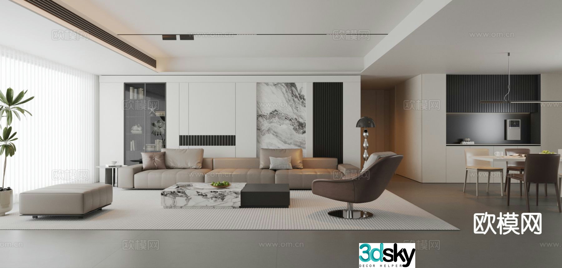 Italian restaurant 3d model