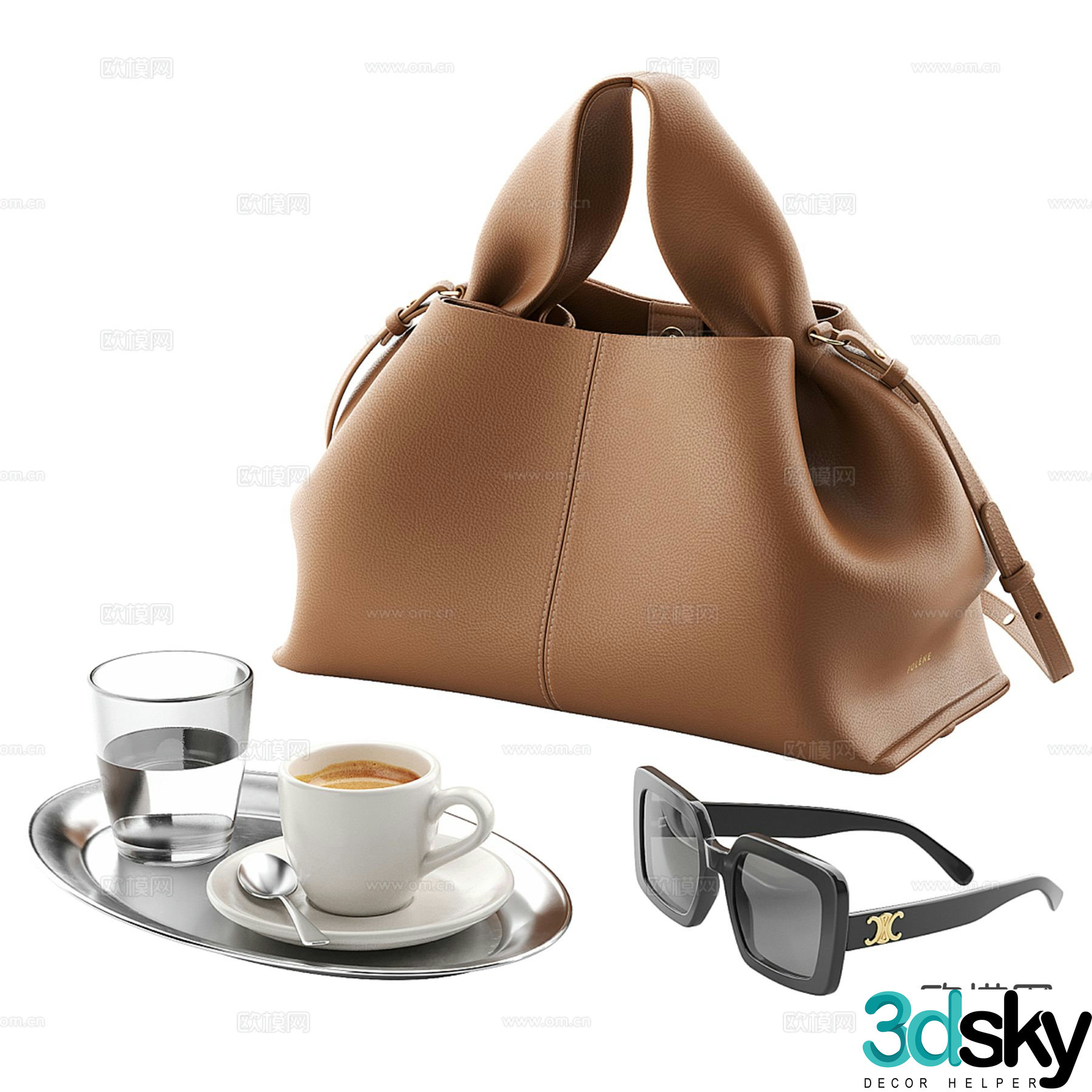 Women’s bags handbags crossbody bags glasses 3d model