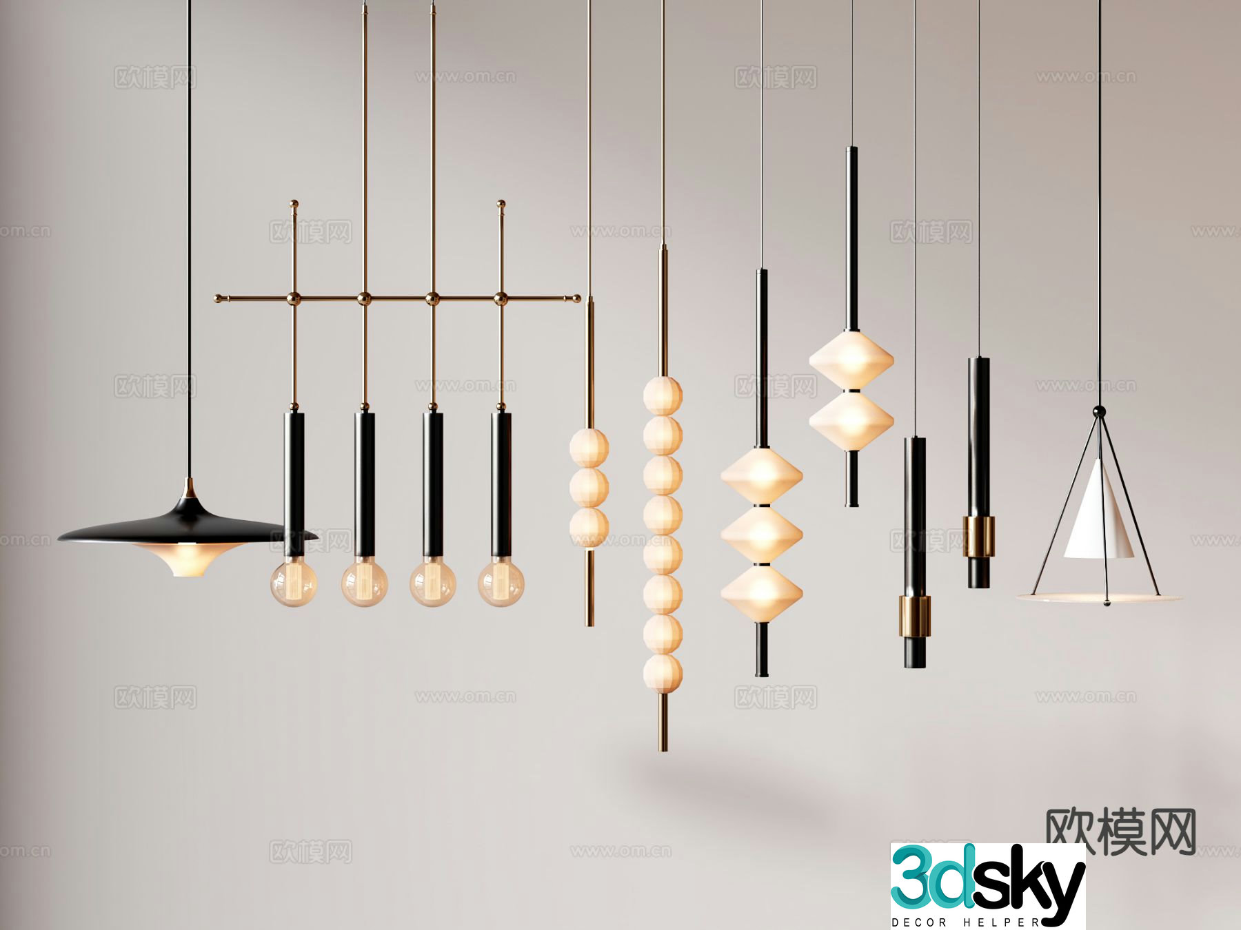 Fashion small chandelier bedside lamp 3d model