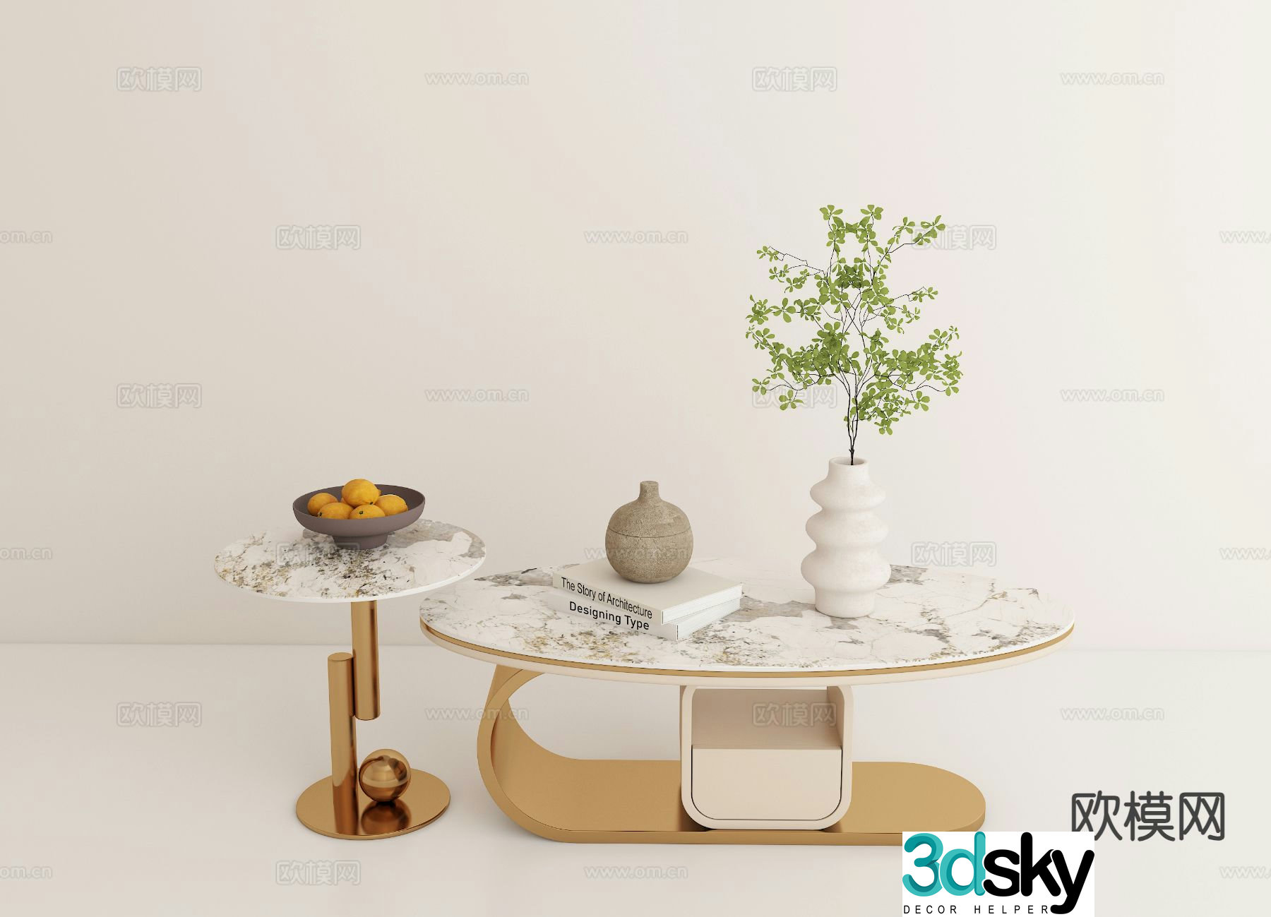 Modern coffee table 3d model