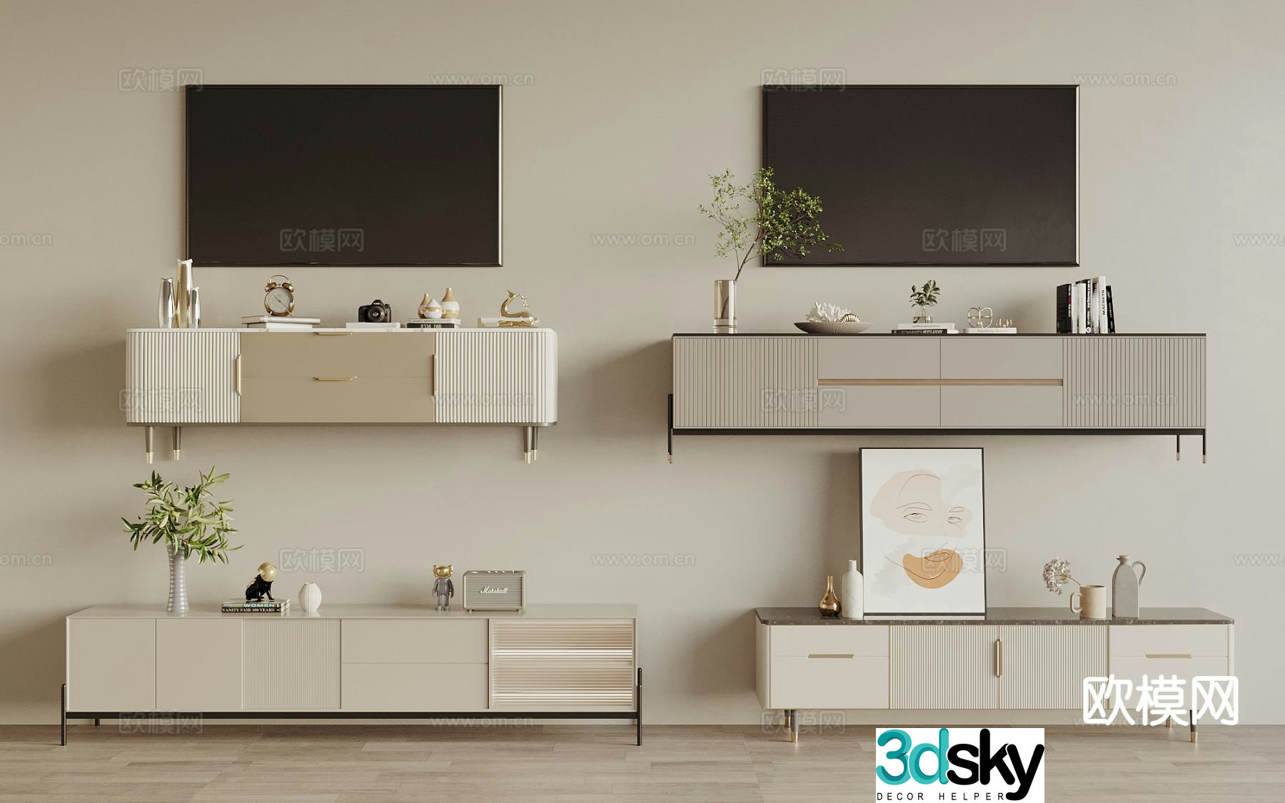 Modern TV cabinet 3d model