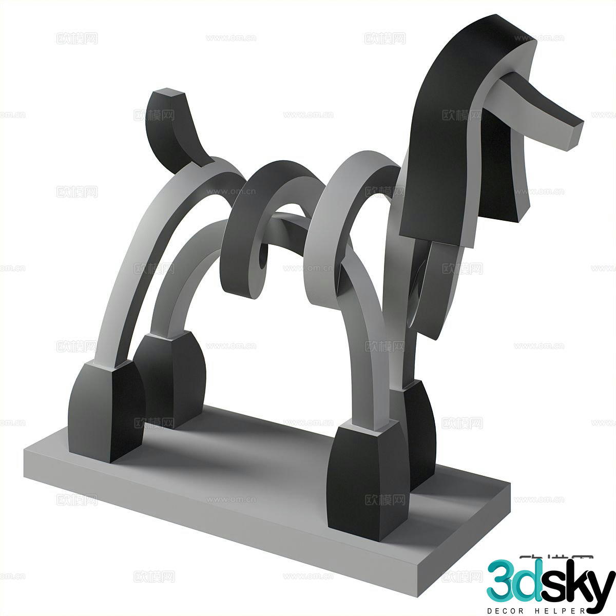 Abstract sculpture art ornament 3d model