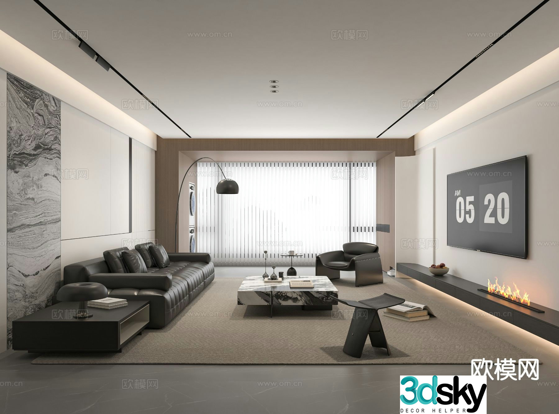 Modern living room 3d model
