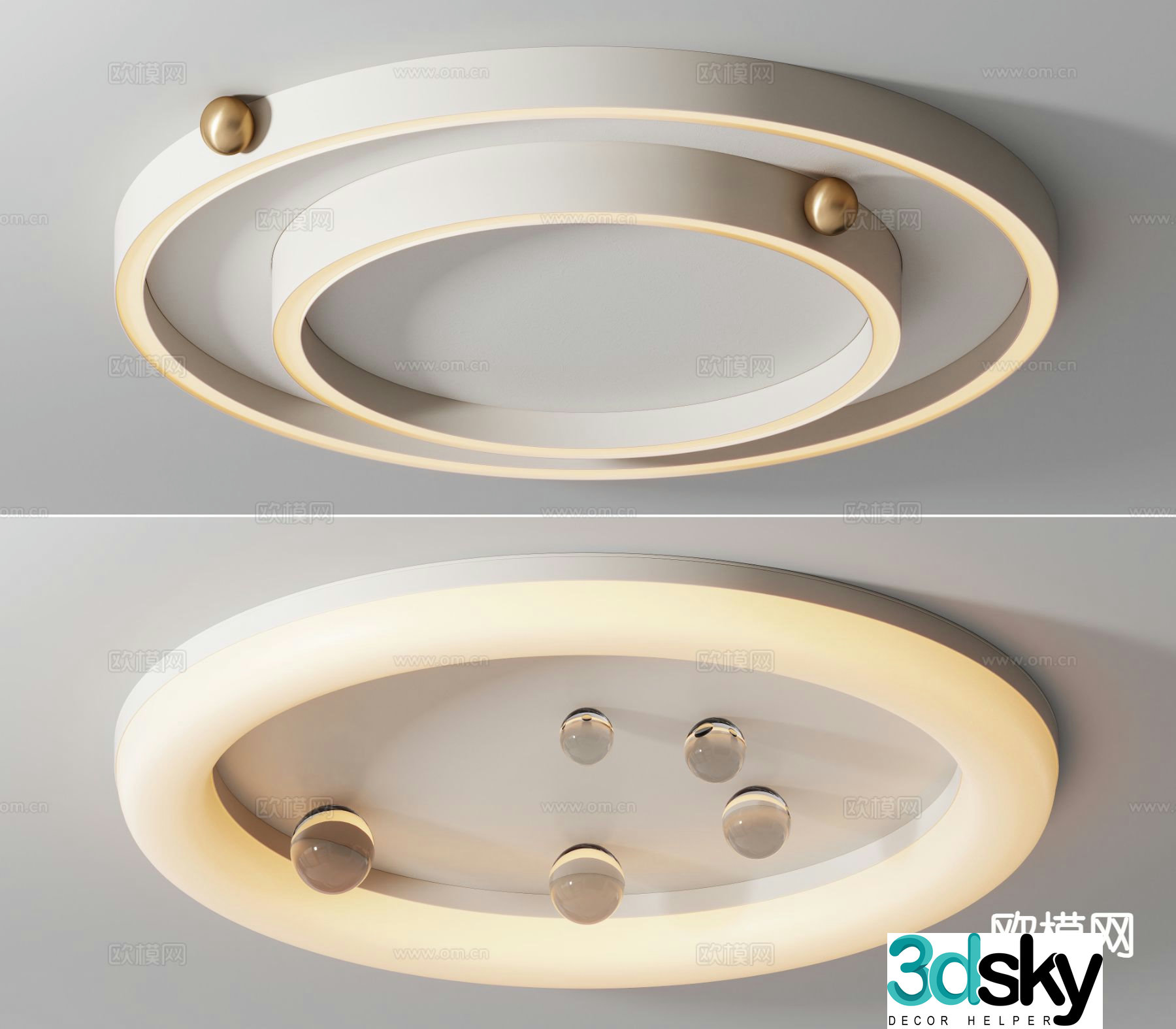 Cream style ceiling lamp living room ceiling lamp 3d model