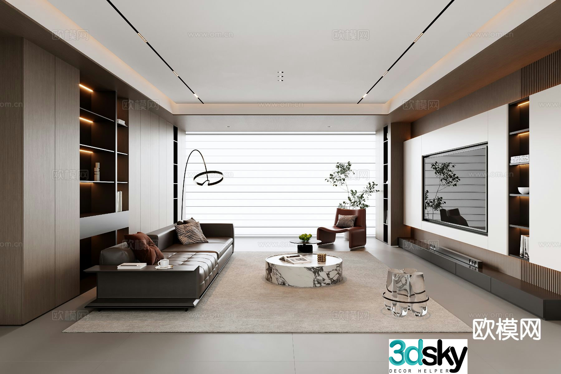 Italian living room 3d model