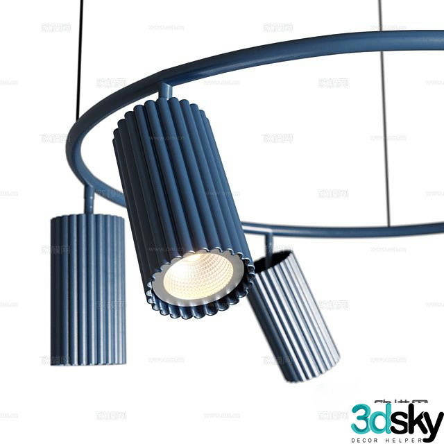 Creative chandelier ring chandelier 3d model