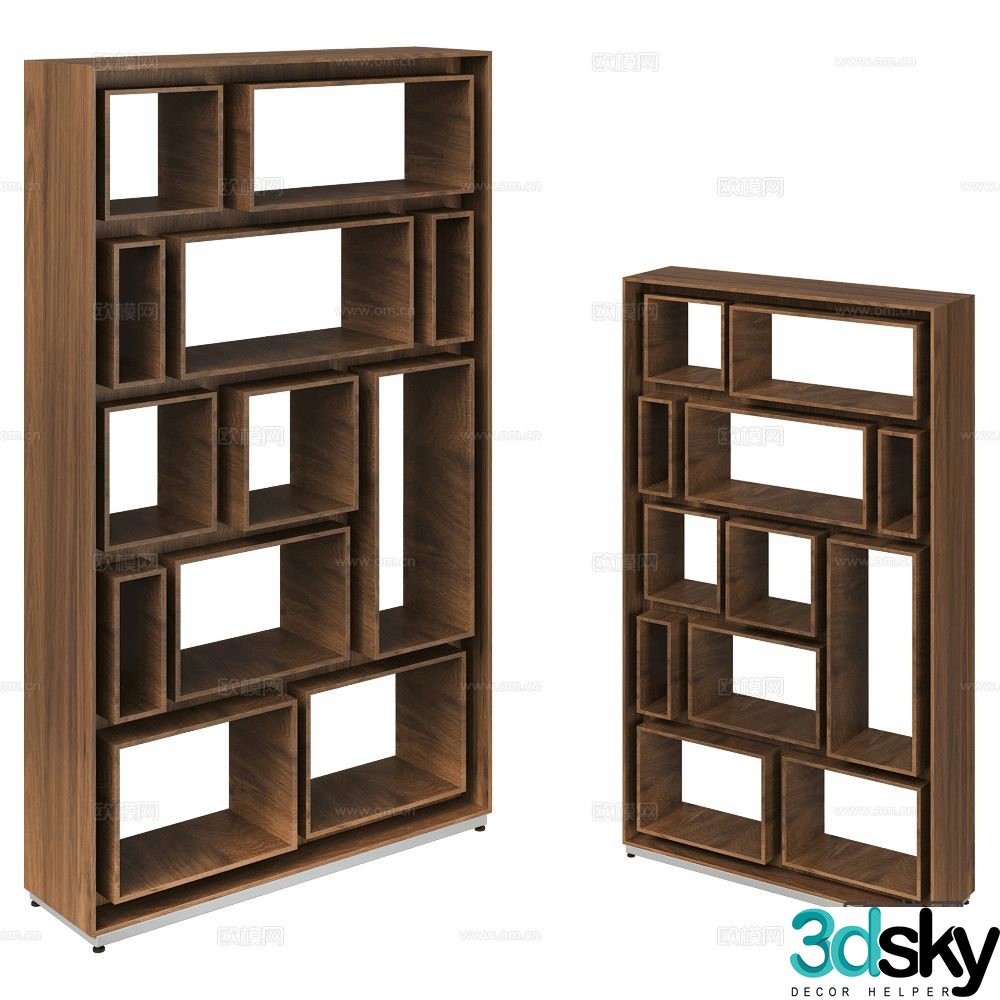 Porada modern bookcase bookshelf 3d model