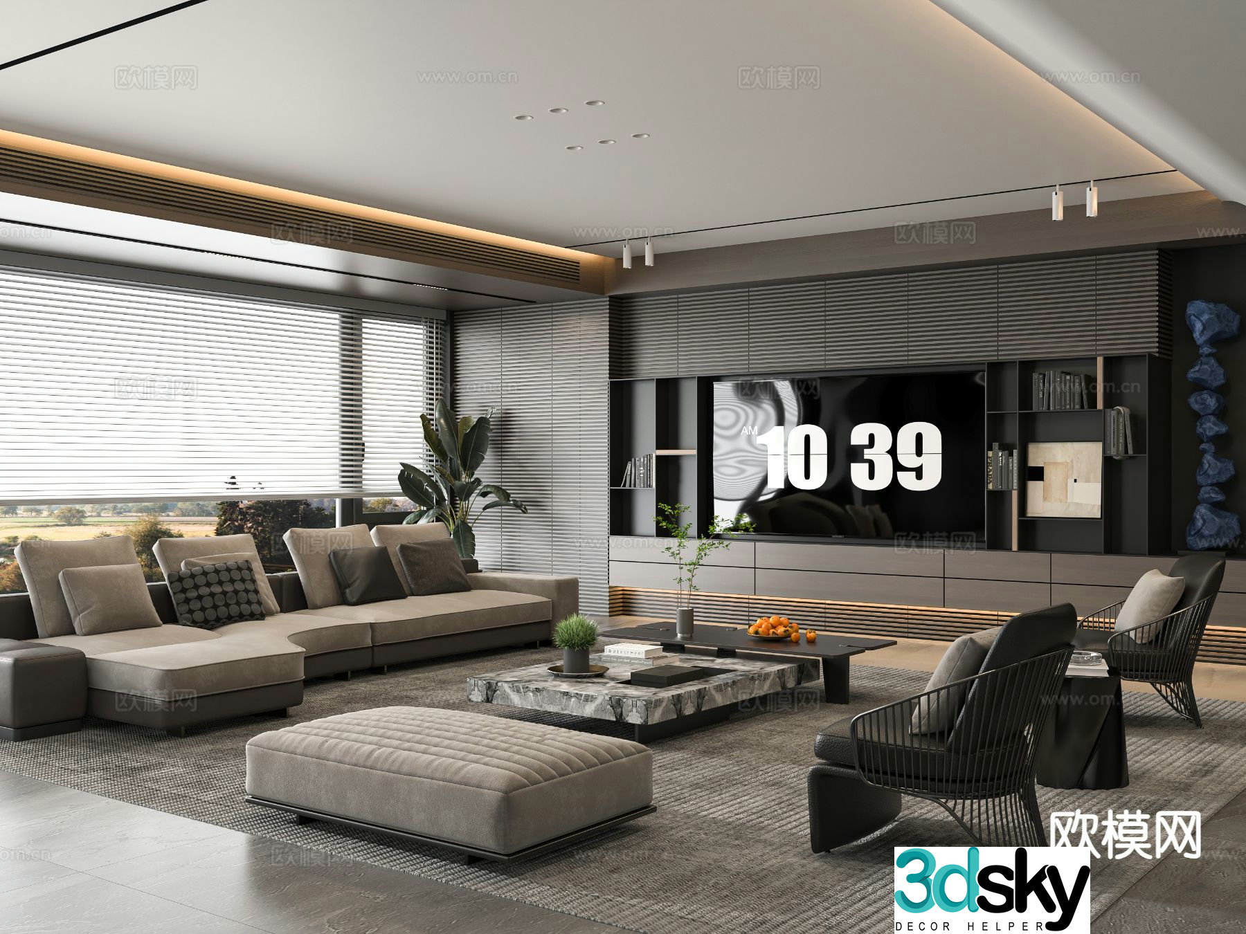 Italian living room 3d model