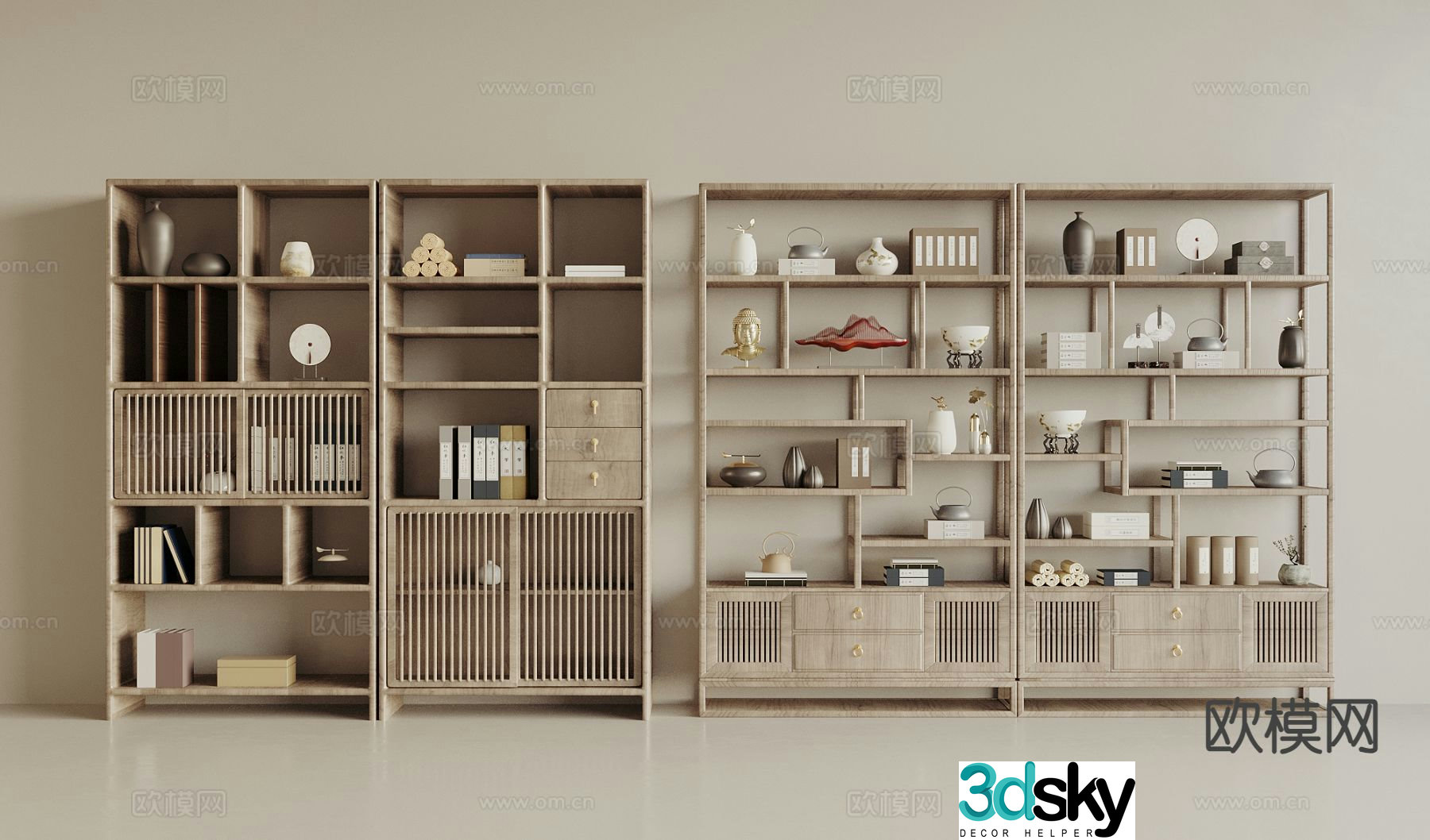 New Chinese style Bogu rack 3D model