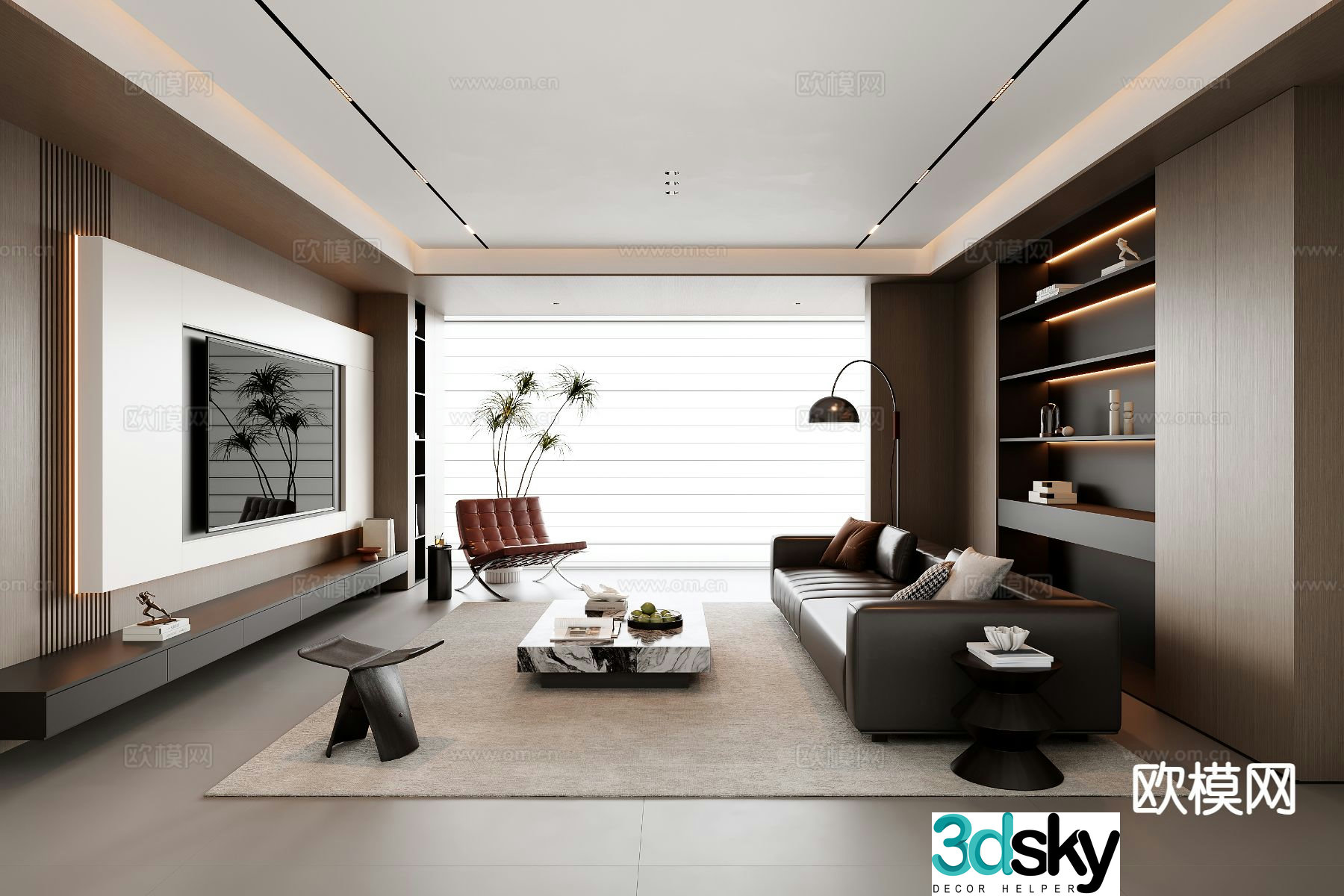Italian living room 3d model