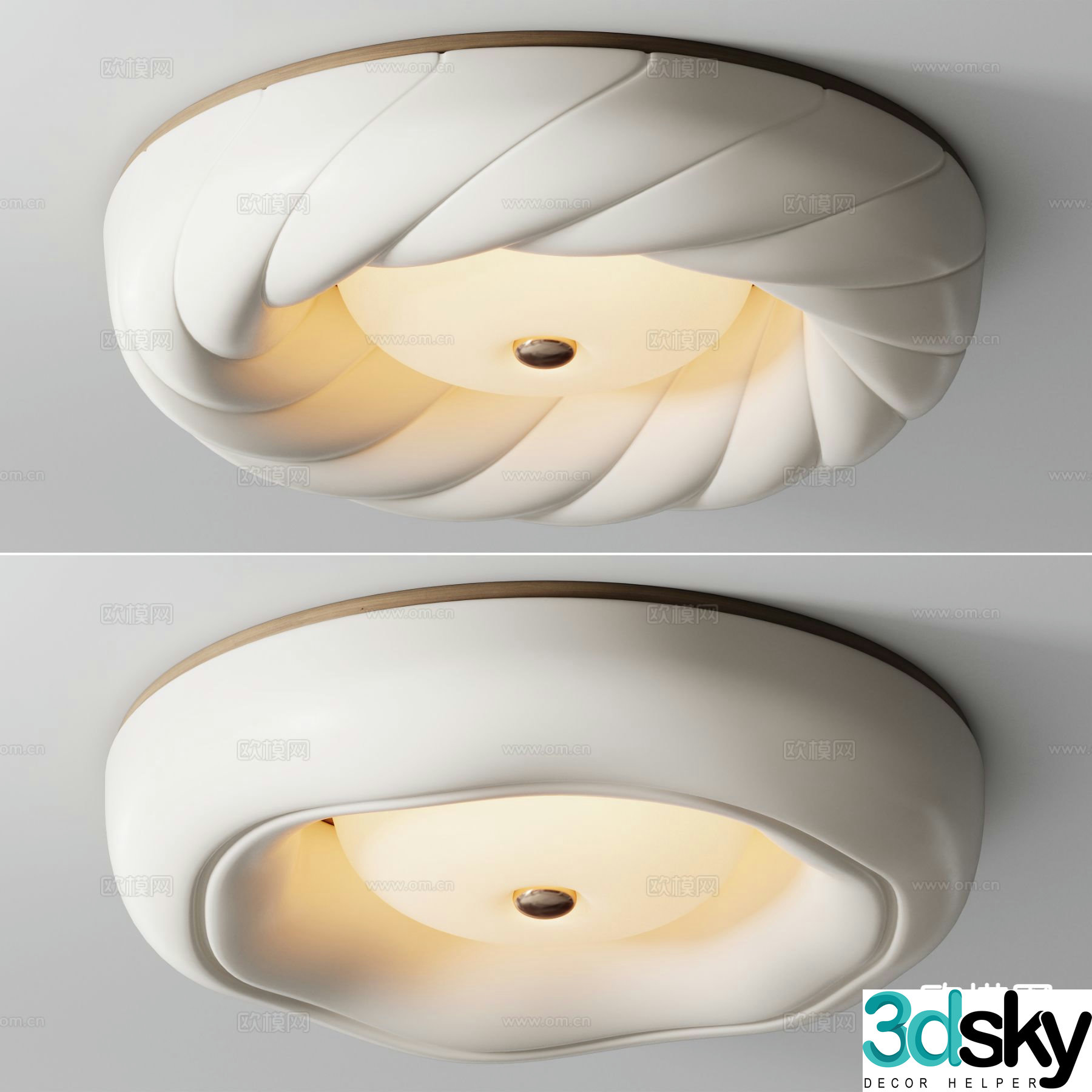 Cream style ceiling lamp living room ceiling lamp 3d model