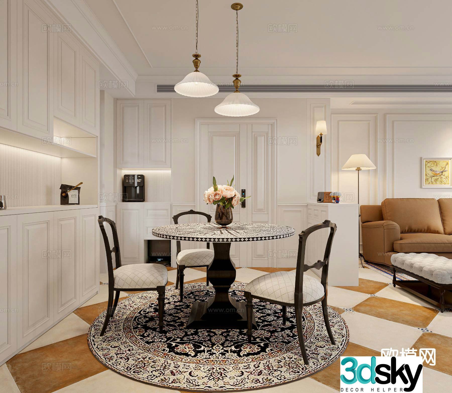 American restaurant 3d model