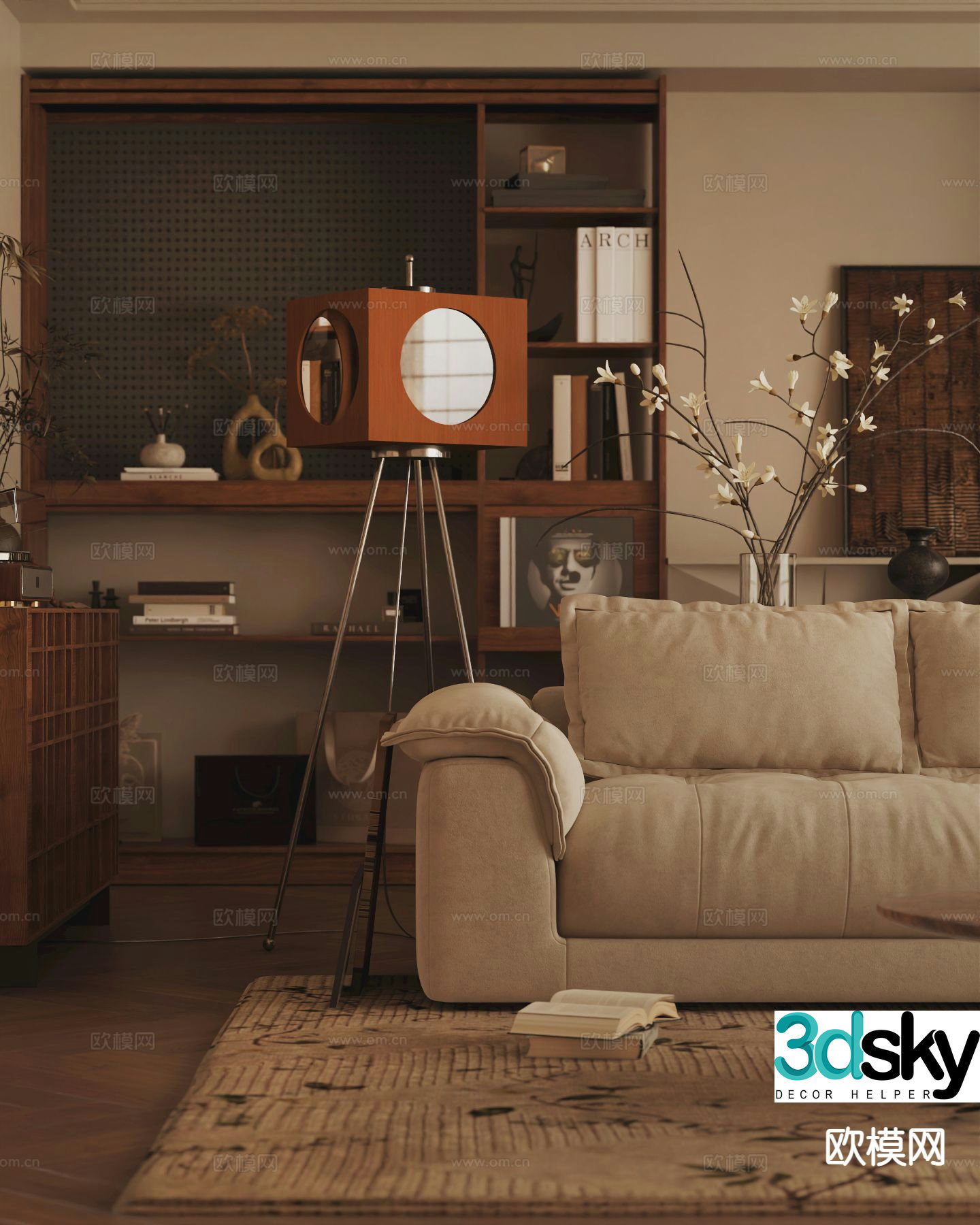 Medieval style floor lamp 3d model