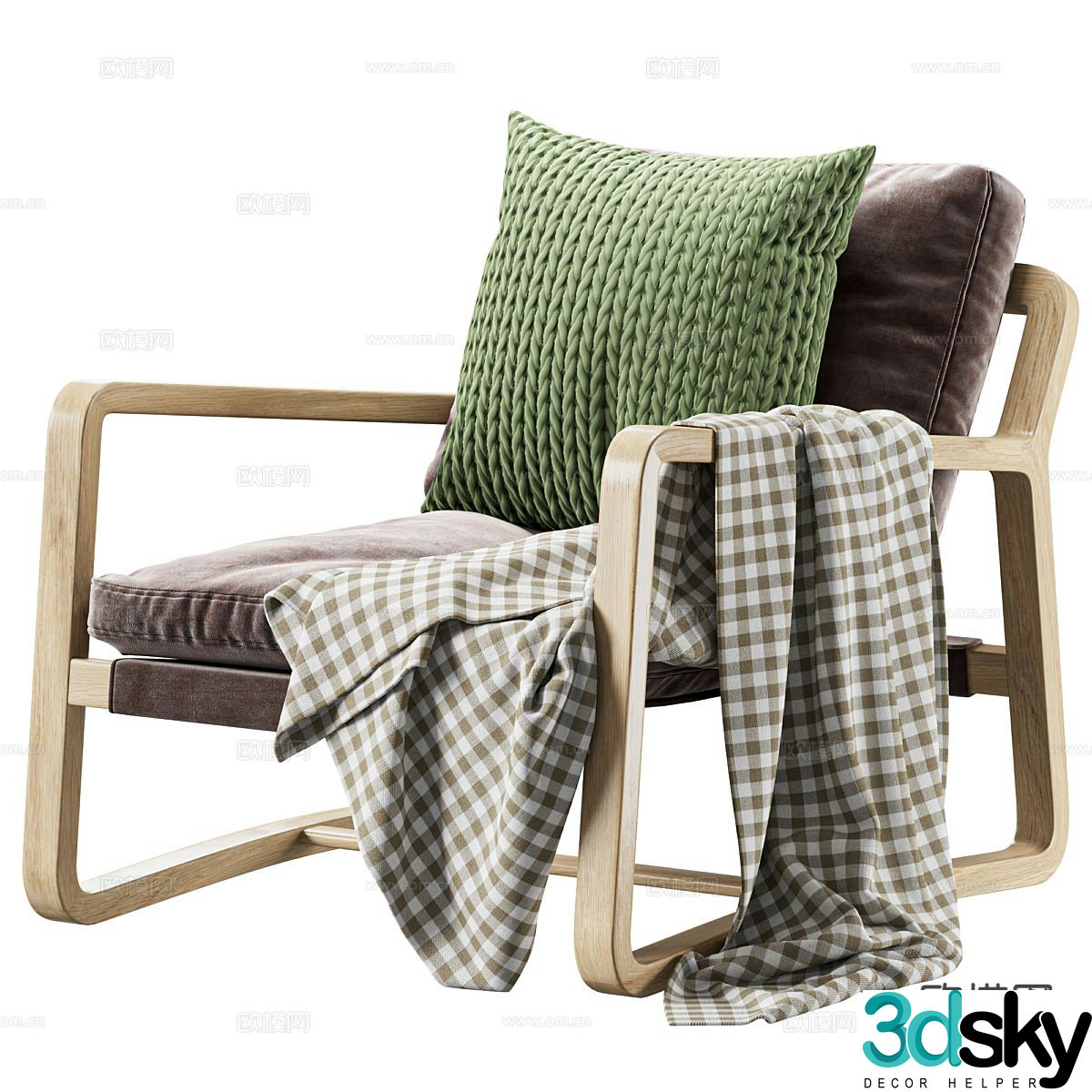 Modern chair leisure chair 3d model