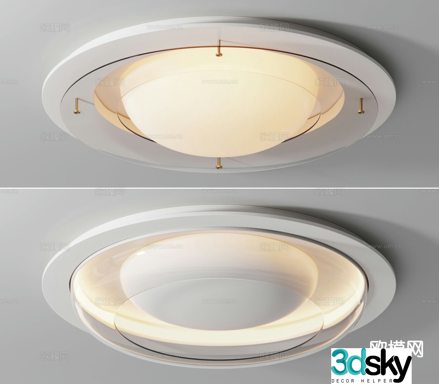 Light luxury ceiling lamp living room ceiling lamp 3d model