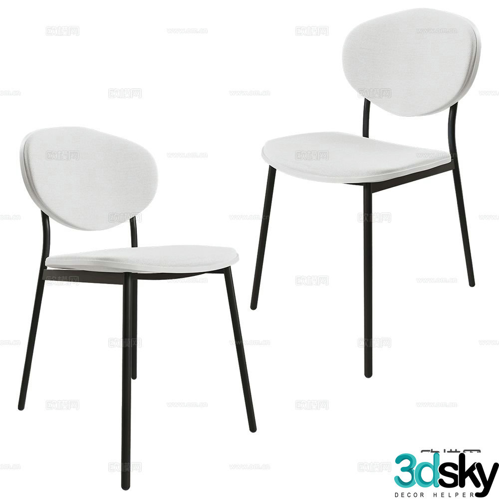 CANCIO modern dining chair chair 3d model