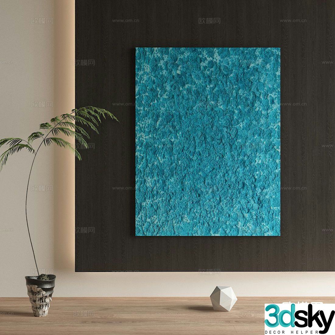 Modern hanging painting decorative painting 3d model