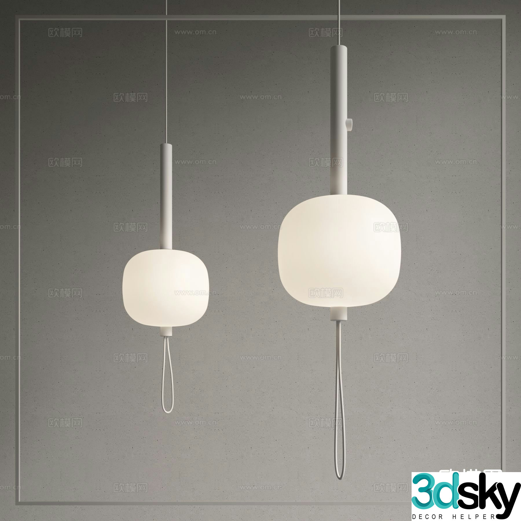 Modern small chandelier 3d model