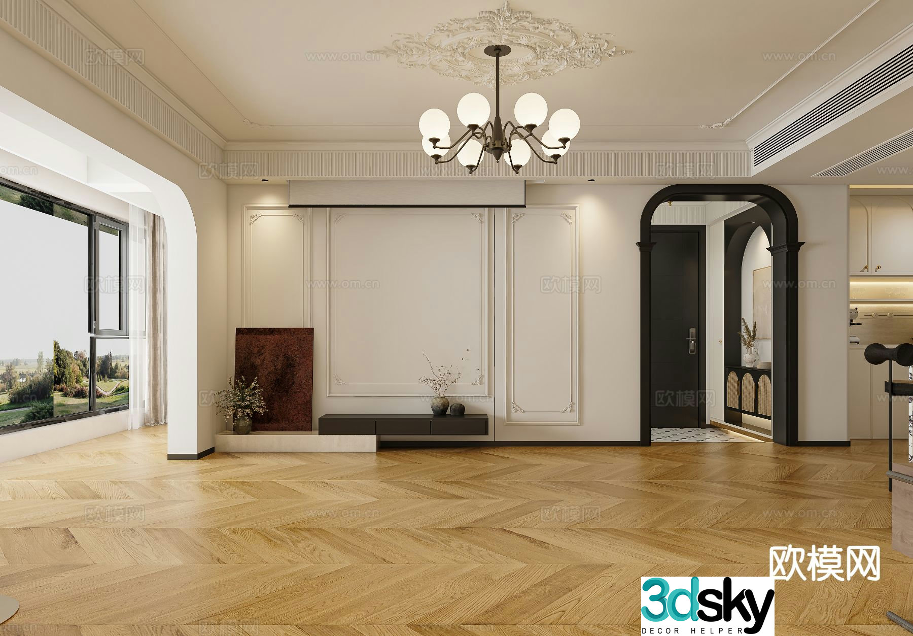 French restaurant 3d model