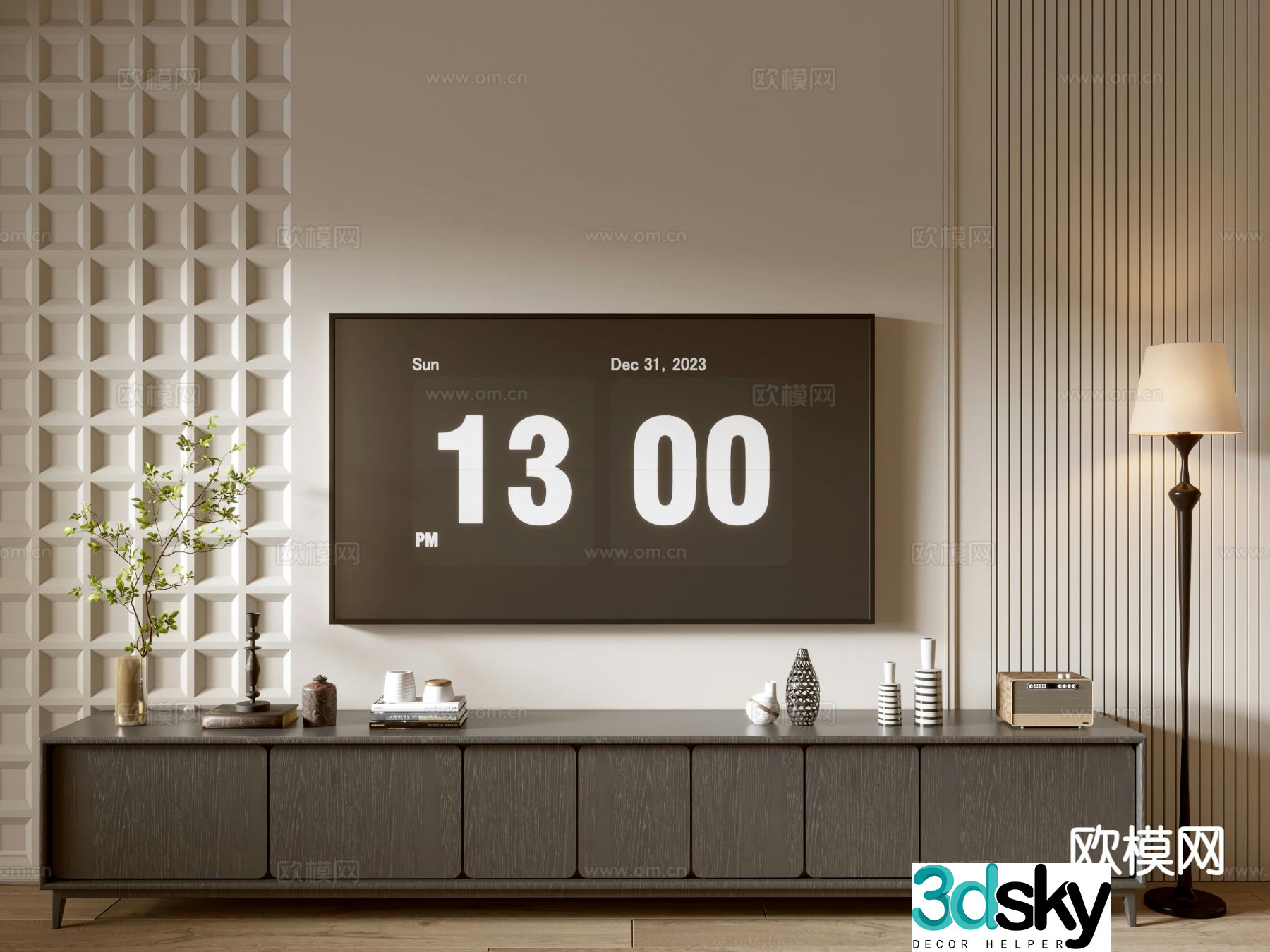 Modern TV cabinet base cabinet 3d model