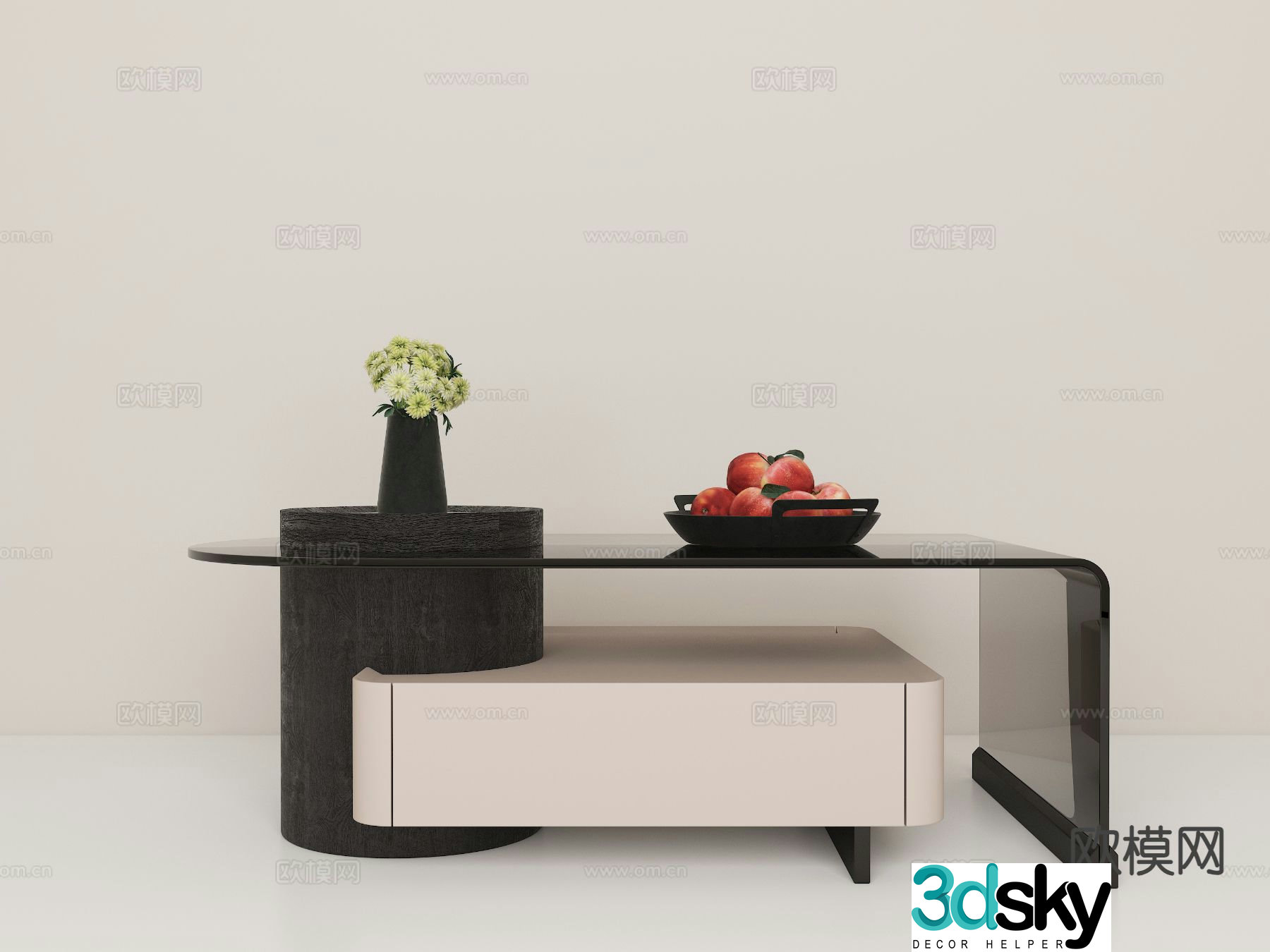 Modern coffee table 3d model