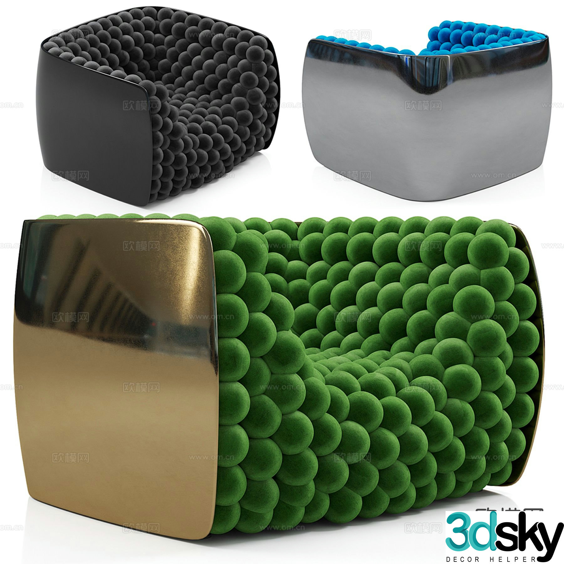 Single sofa leisure sofa 3d model